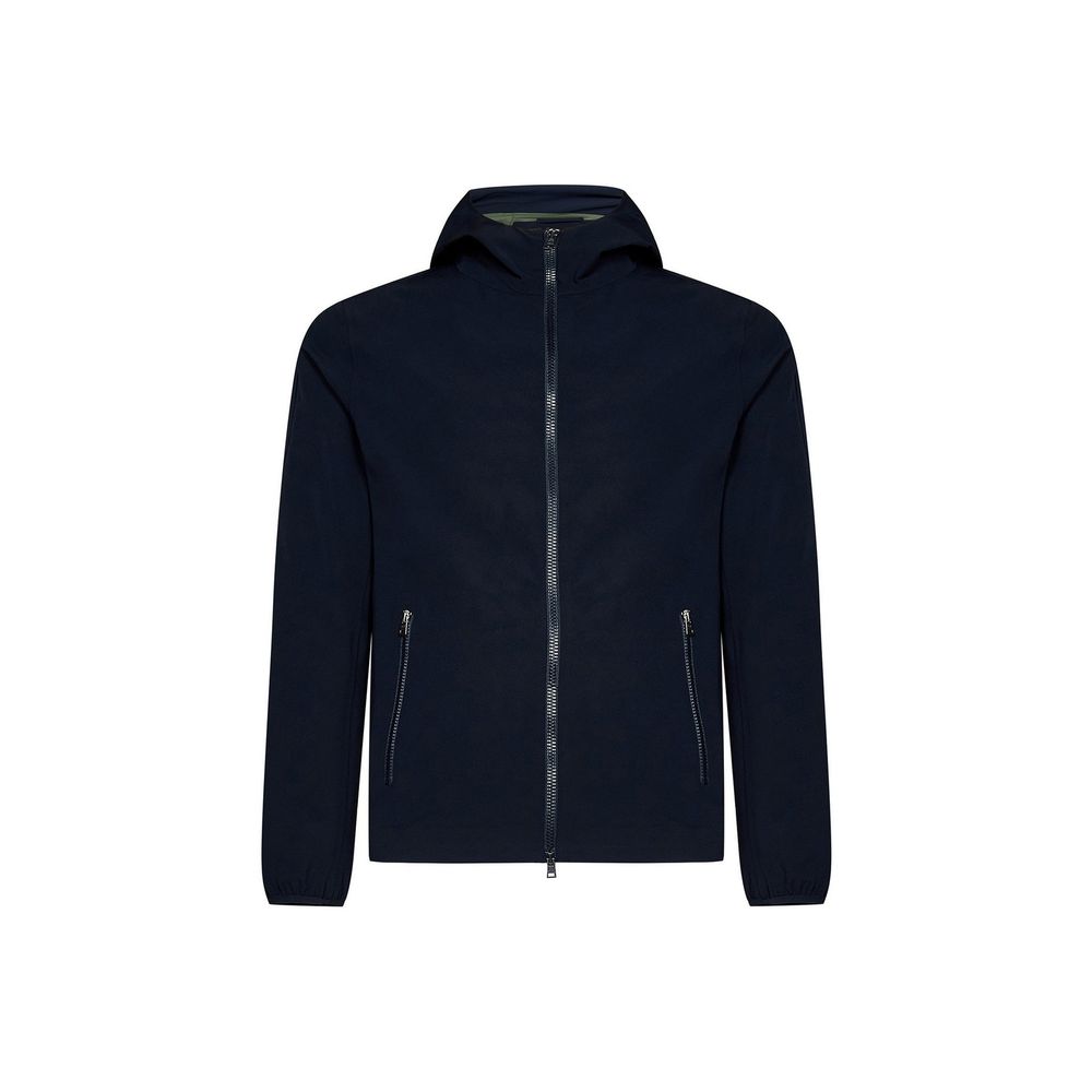 Blue Elastane Shell Jacket