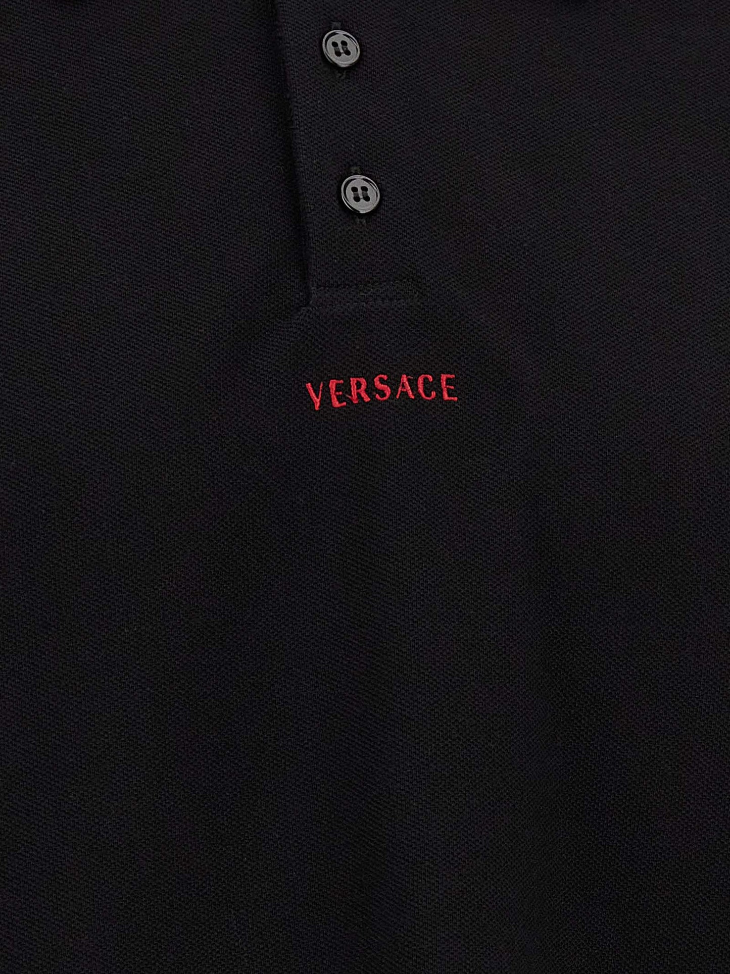 Black Cotton Polo Shirt