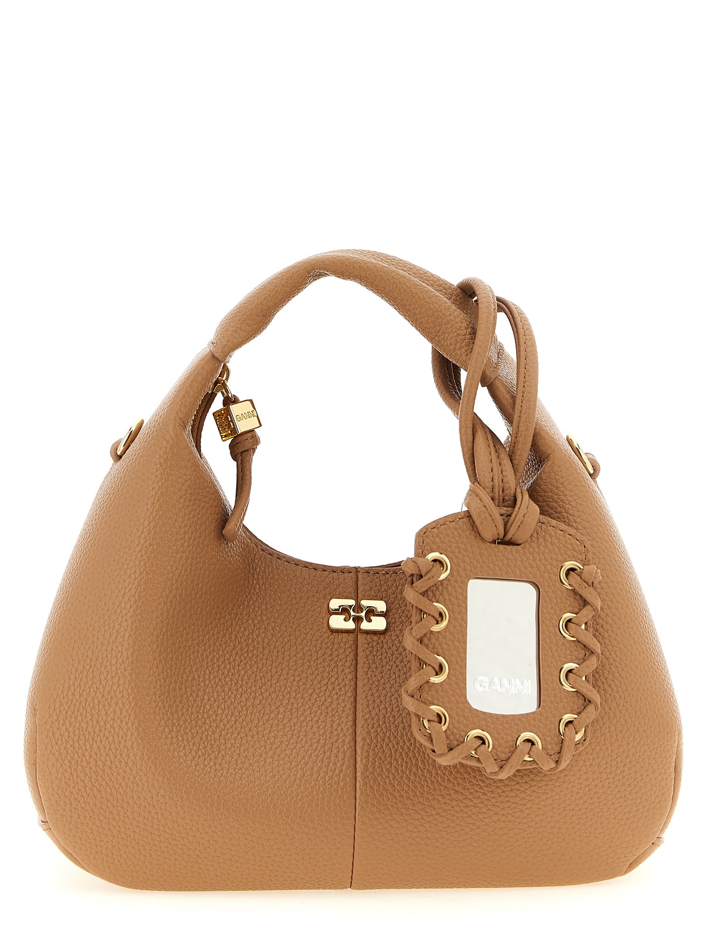 Beige Polyester Handbag