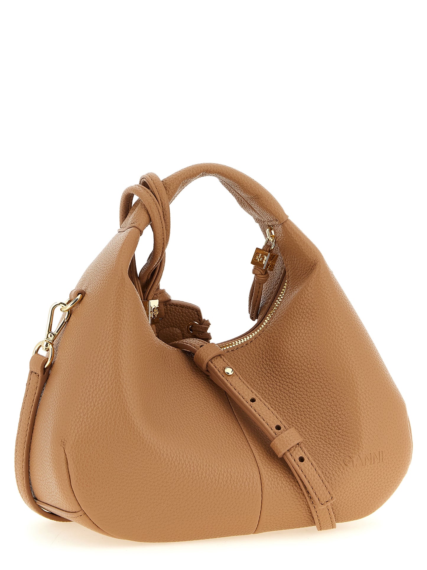 Beige Polyester Handbag