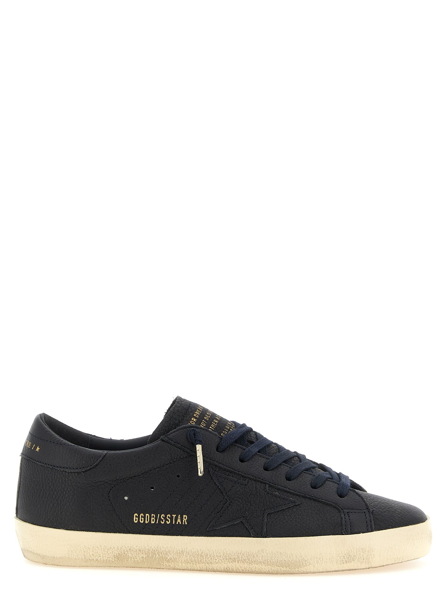 Blue Cowhide Low Top Sneakers