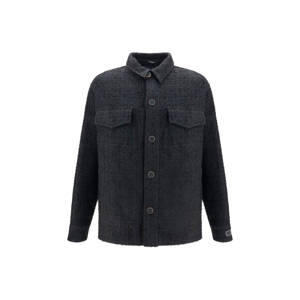Black Cotton Shell Jacket