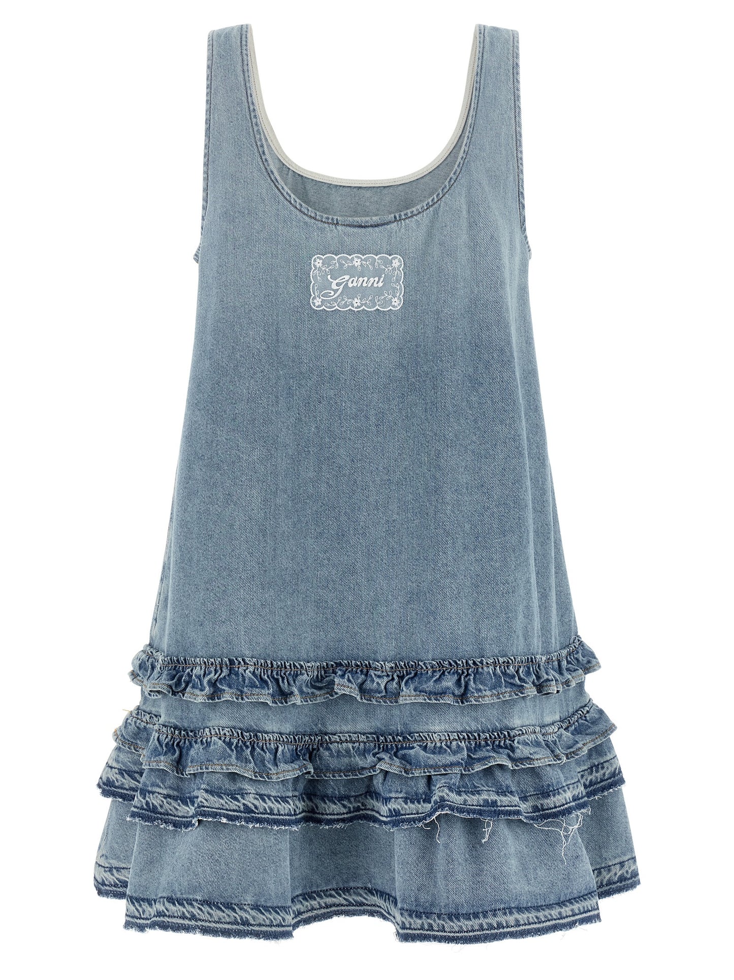 Blue Organic Cotton Short Dress
