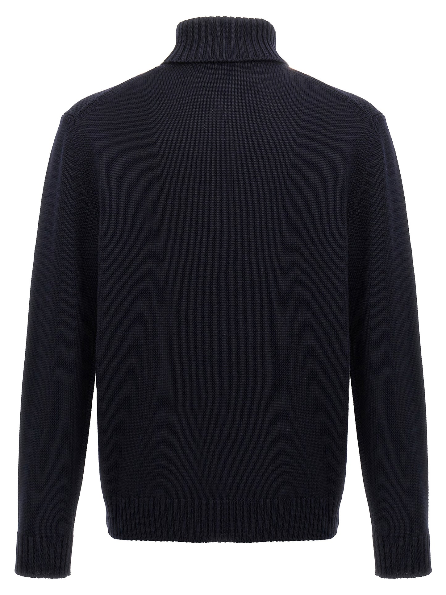 Blue Virgin Wool Cardigan