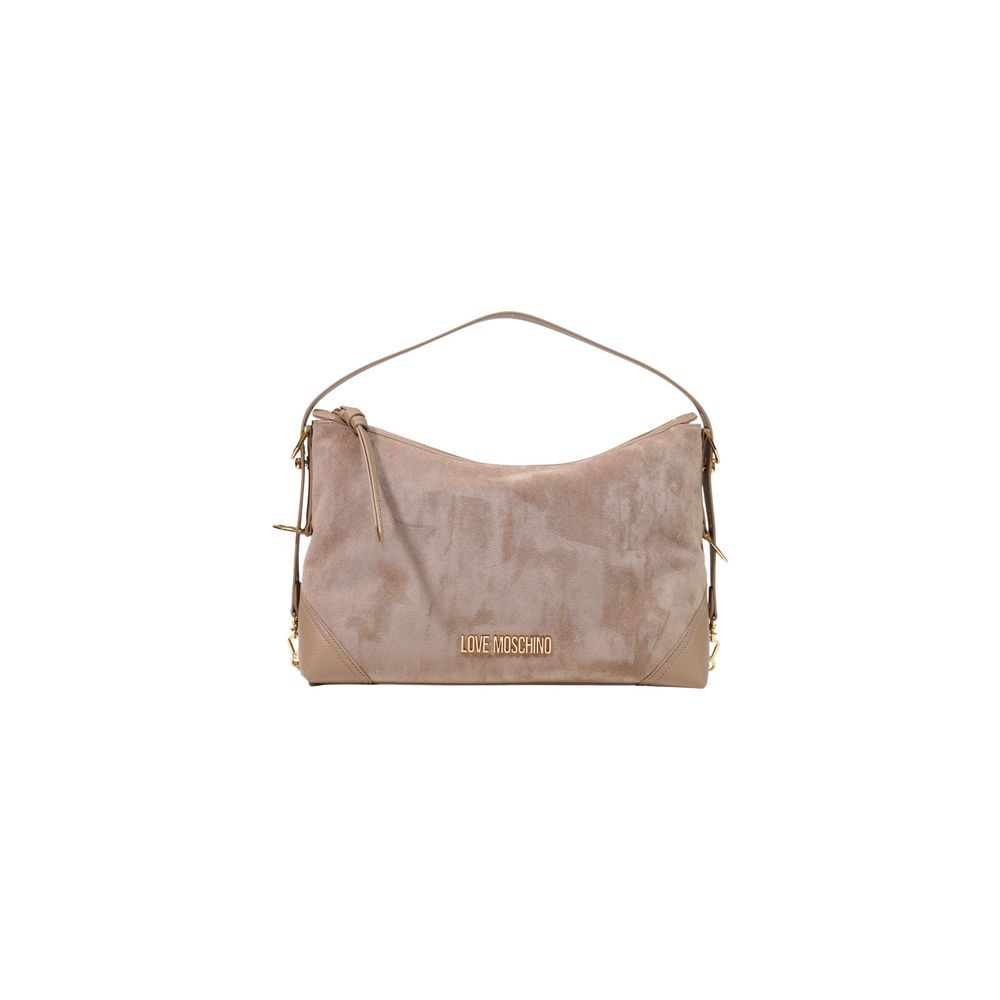 Beige Polyester Handbag