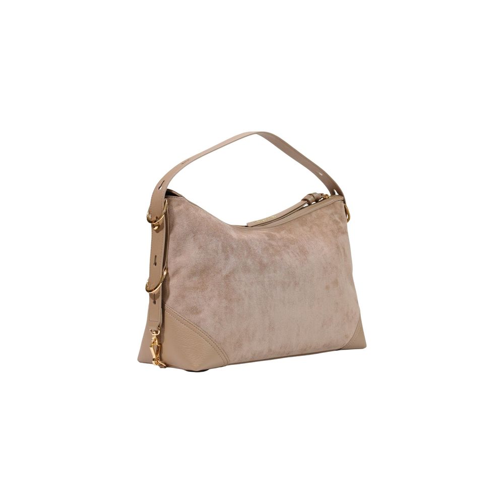 Beige Polyester Handbag