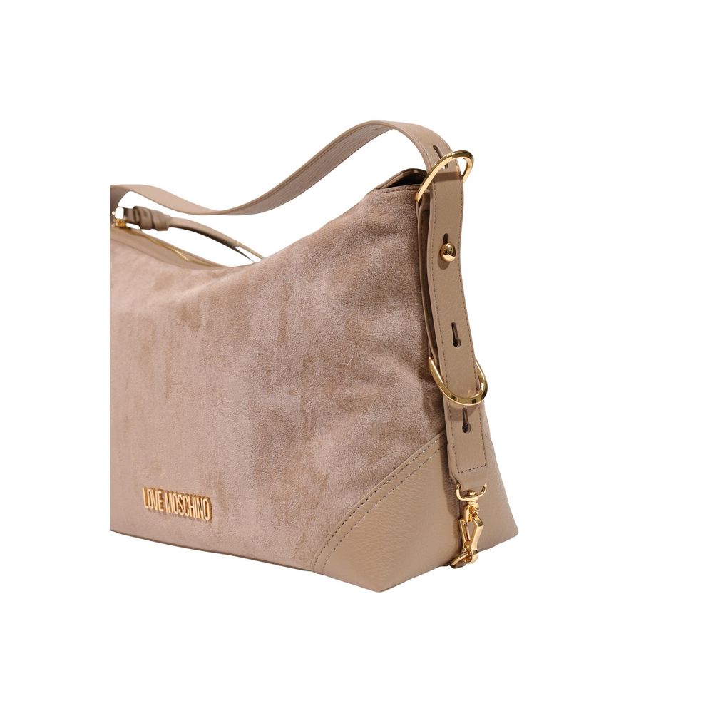 Beige Polyester Handbag