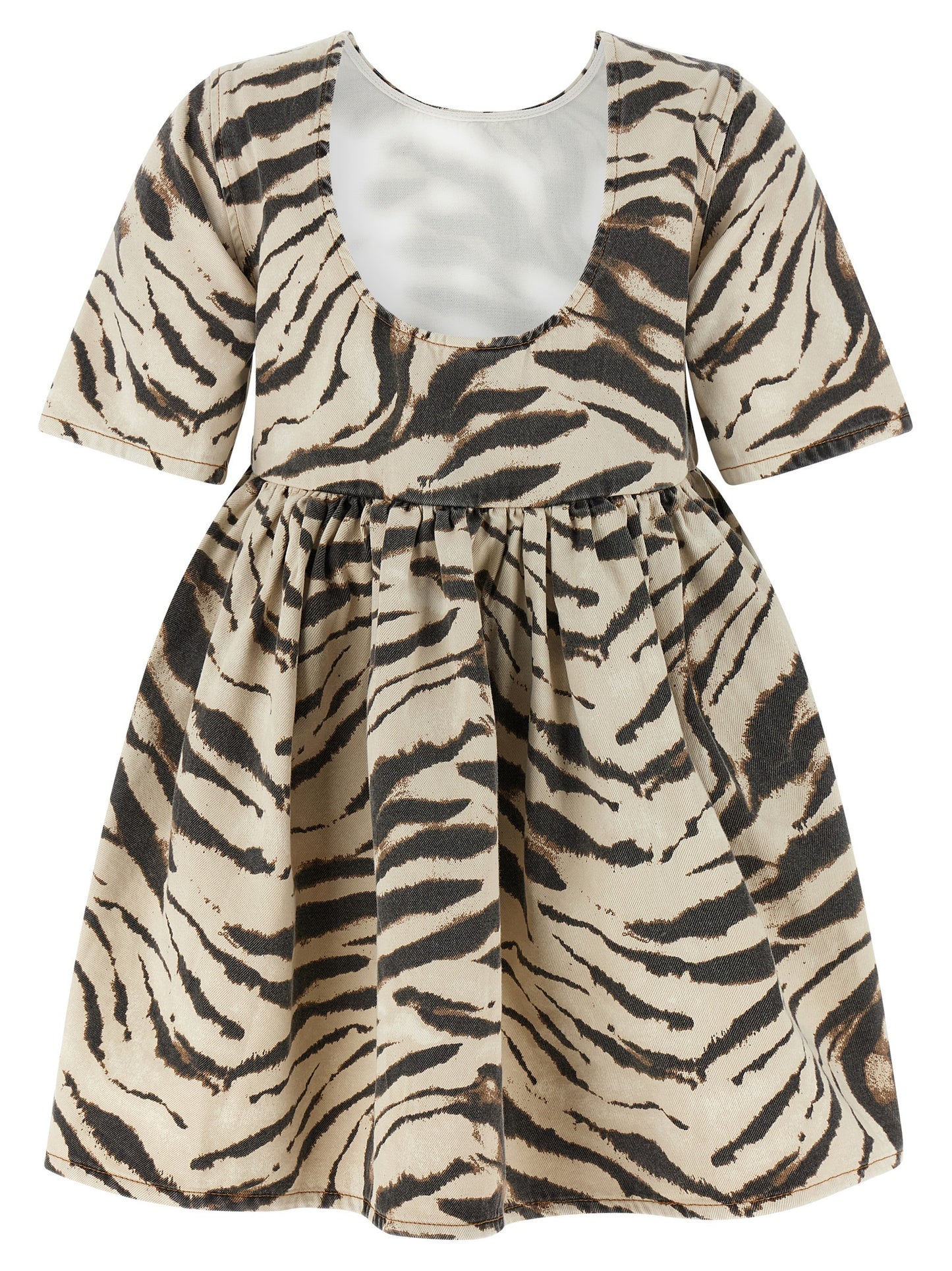 Multicolor Organic Cotton Short Dress