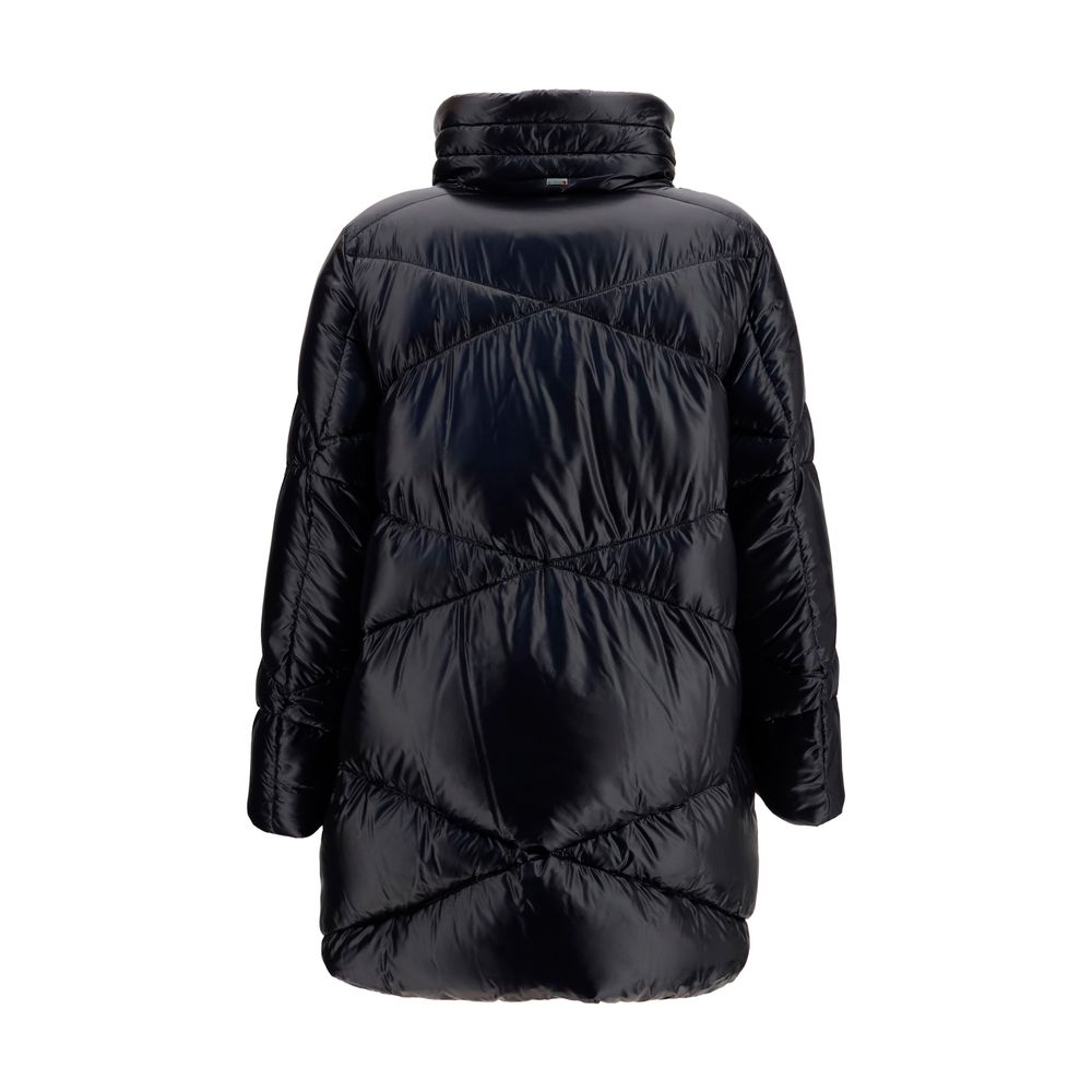 Black Polyamide Full-Length Jacket