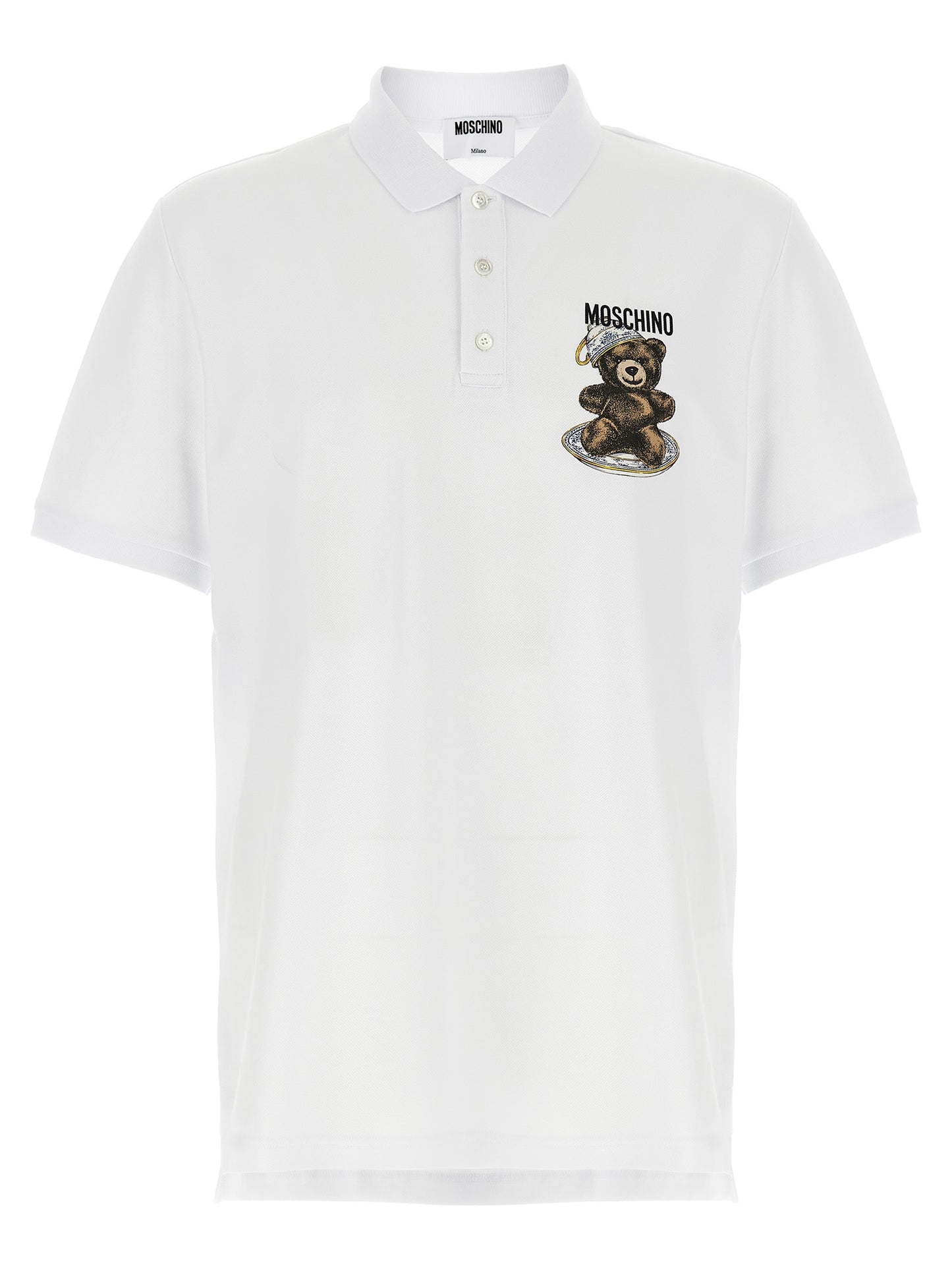 White Cotton Polo Shirt