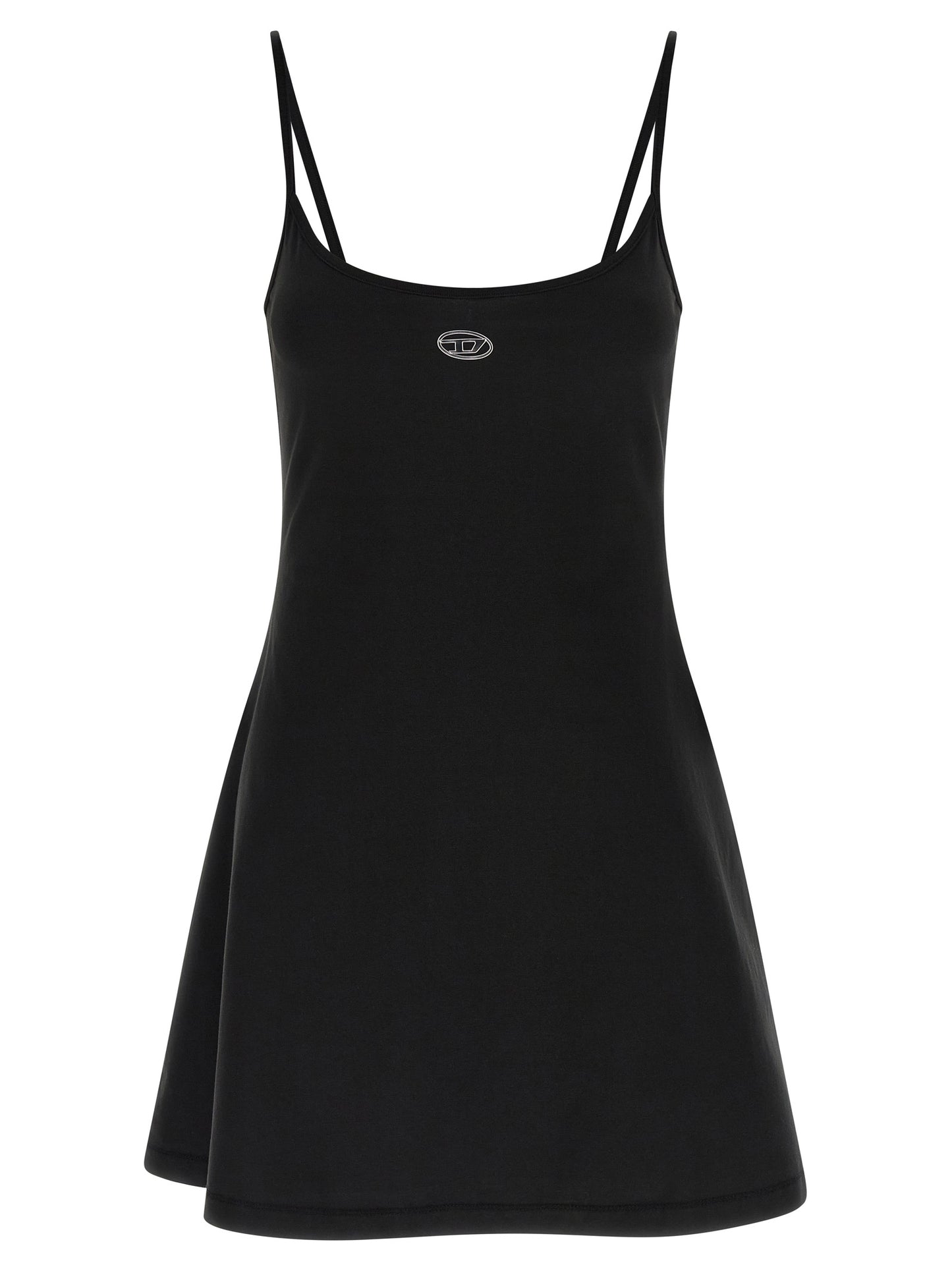 Black Cotton Short Dress