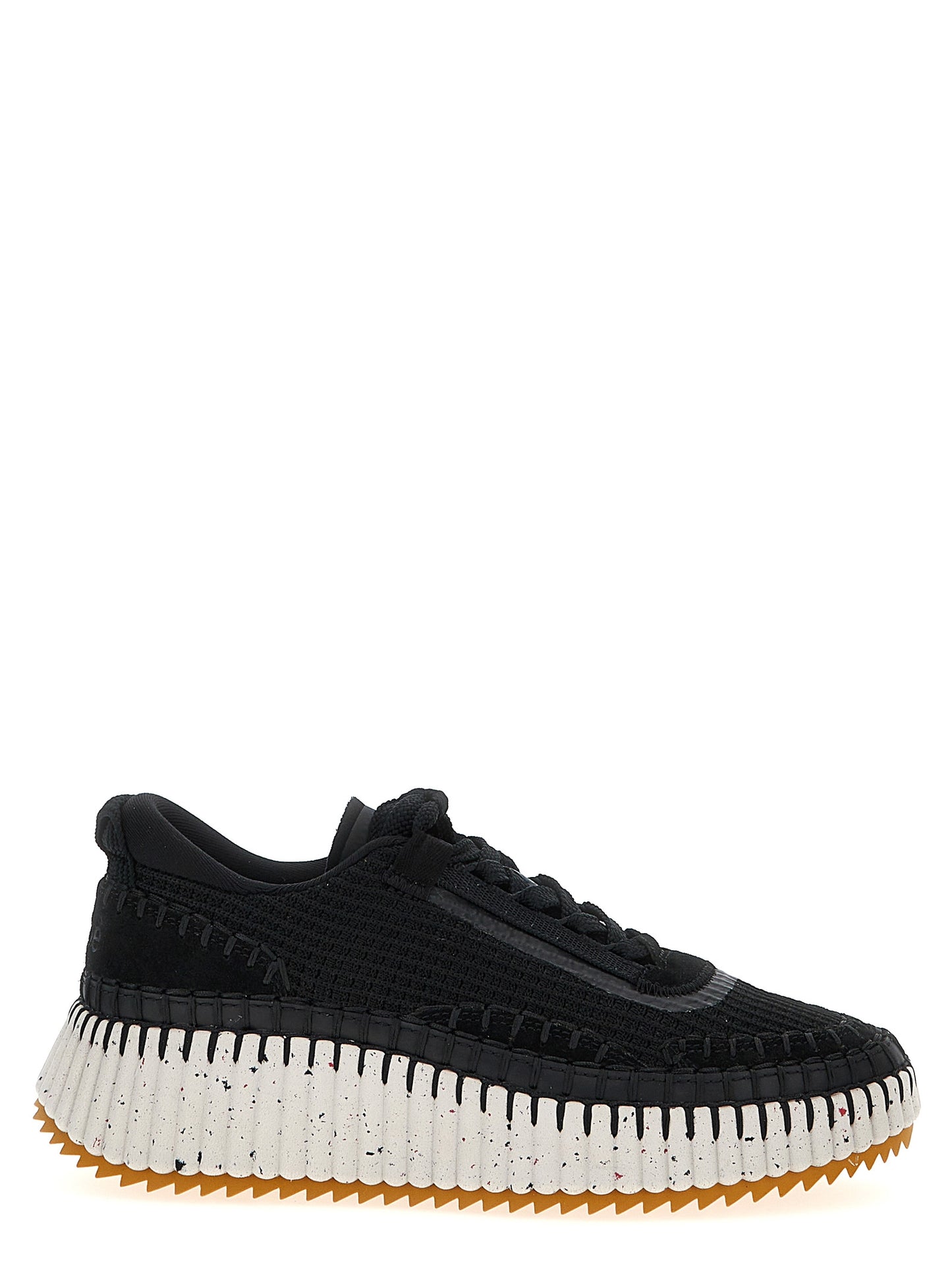 Bicolor Polyester Athletic Sneakers