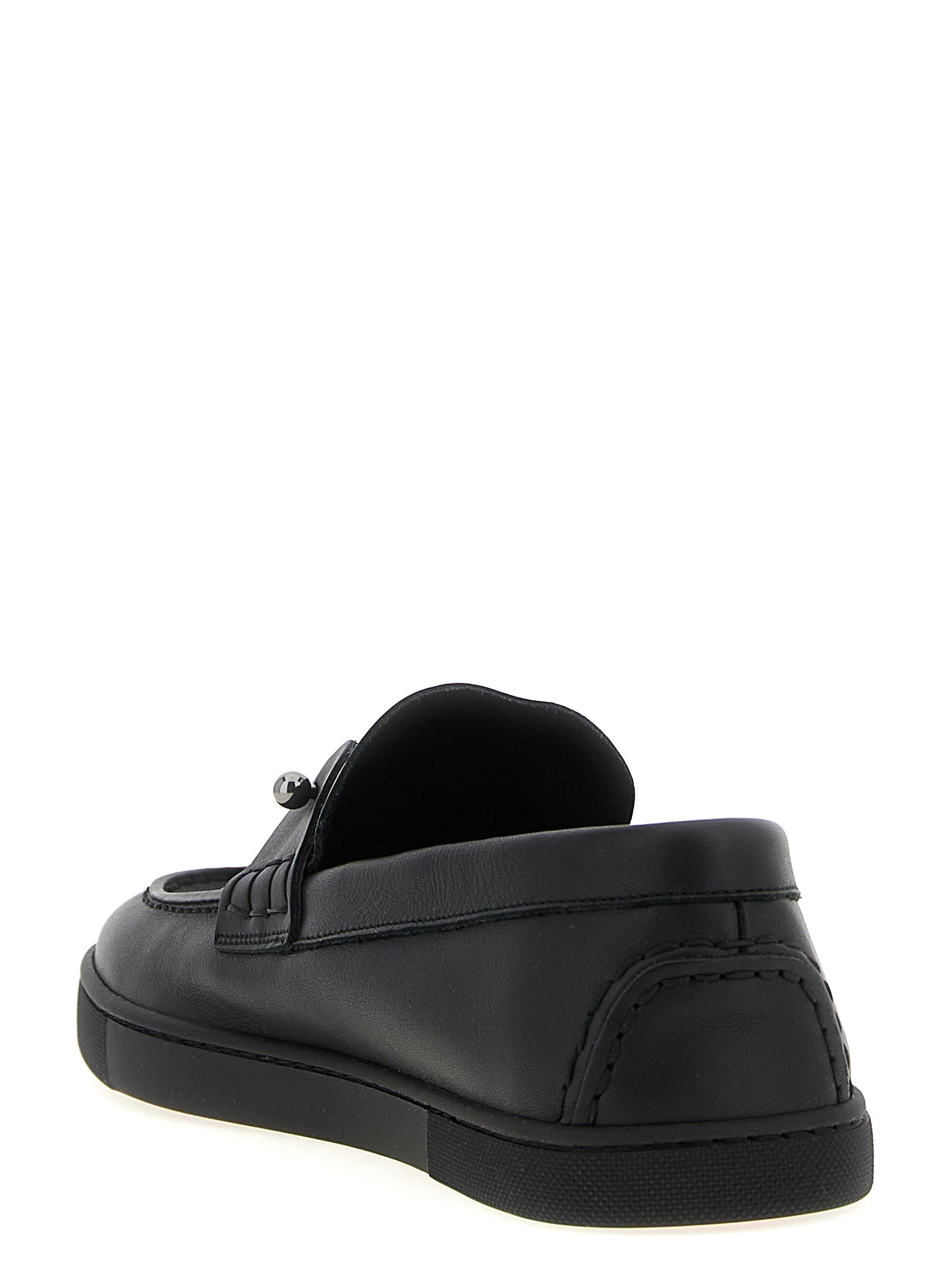 Black Calfskin Slip-On Loafers