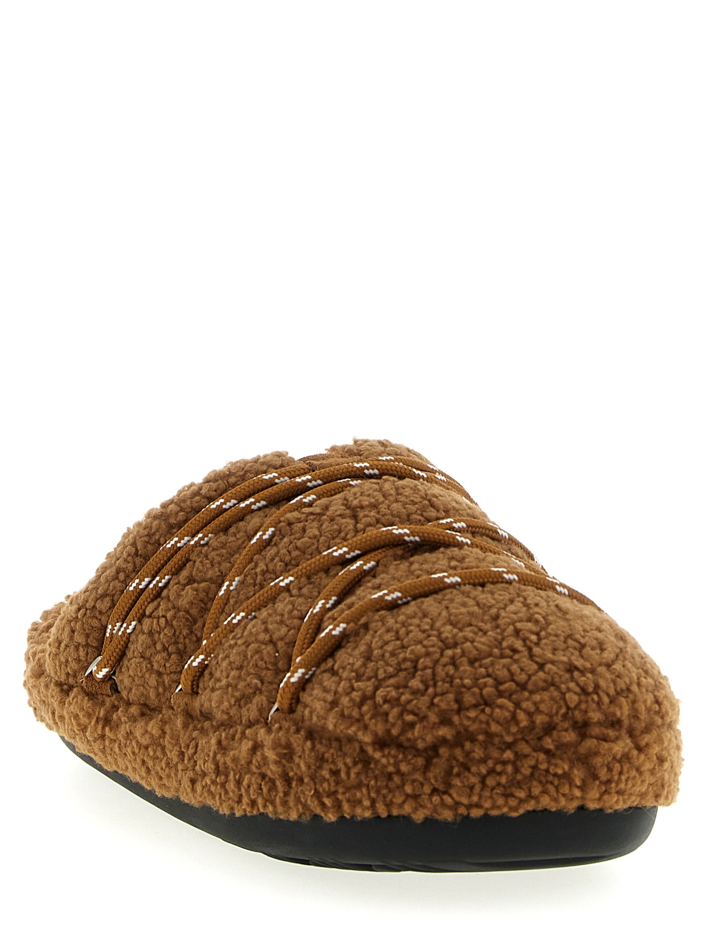 Brown Polyester Slippers