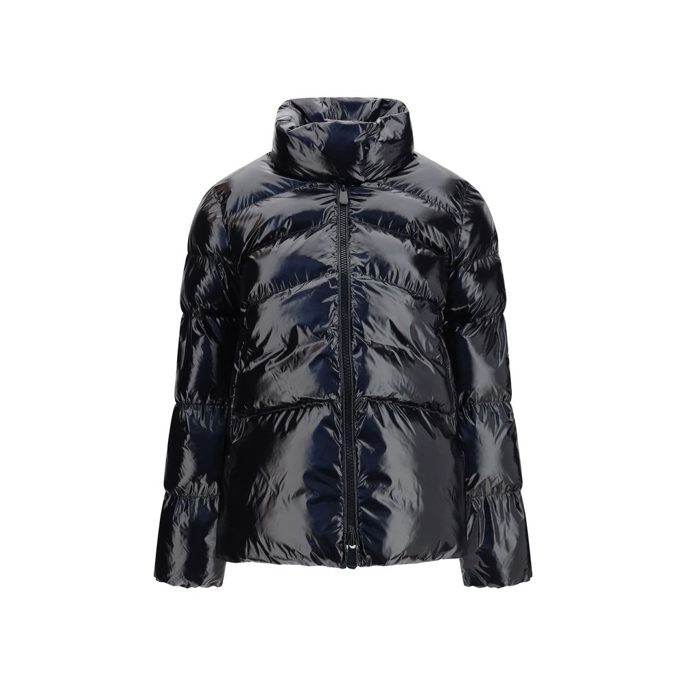 Black Polyamide Full-Length Jacket