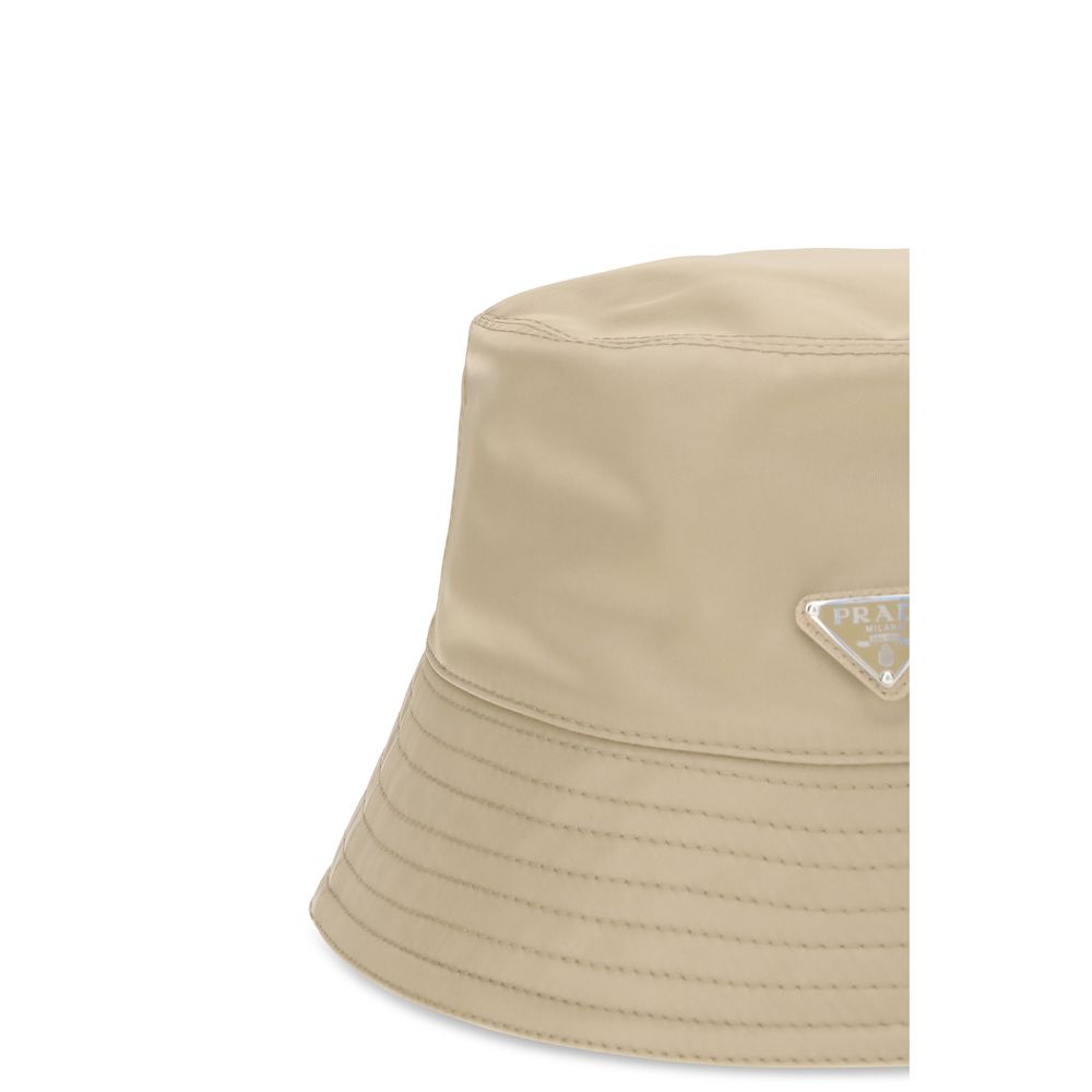 Beige Polyamide Bucket Hat