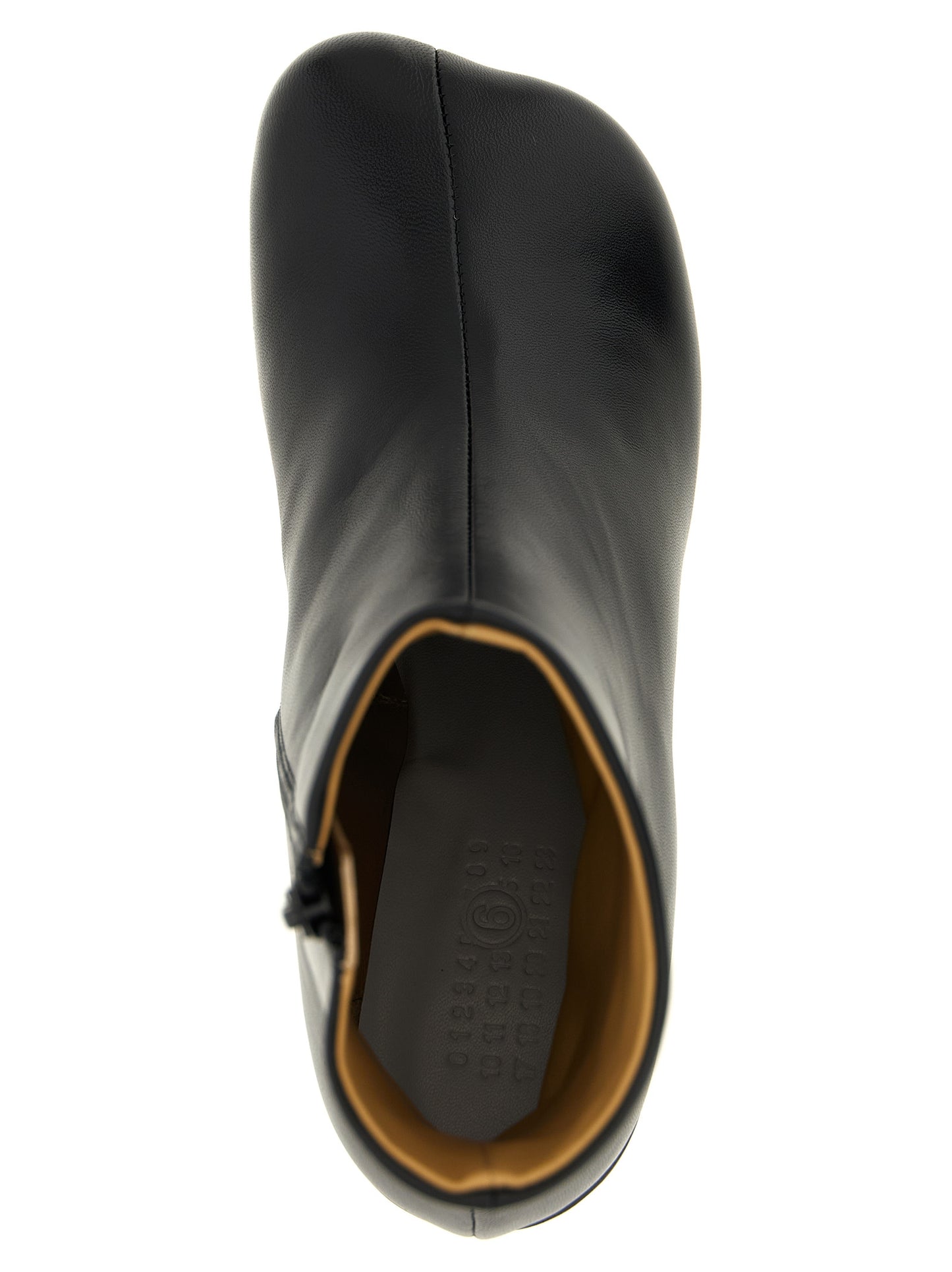Black Polyester Ankle Boots