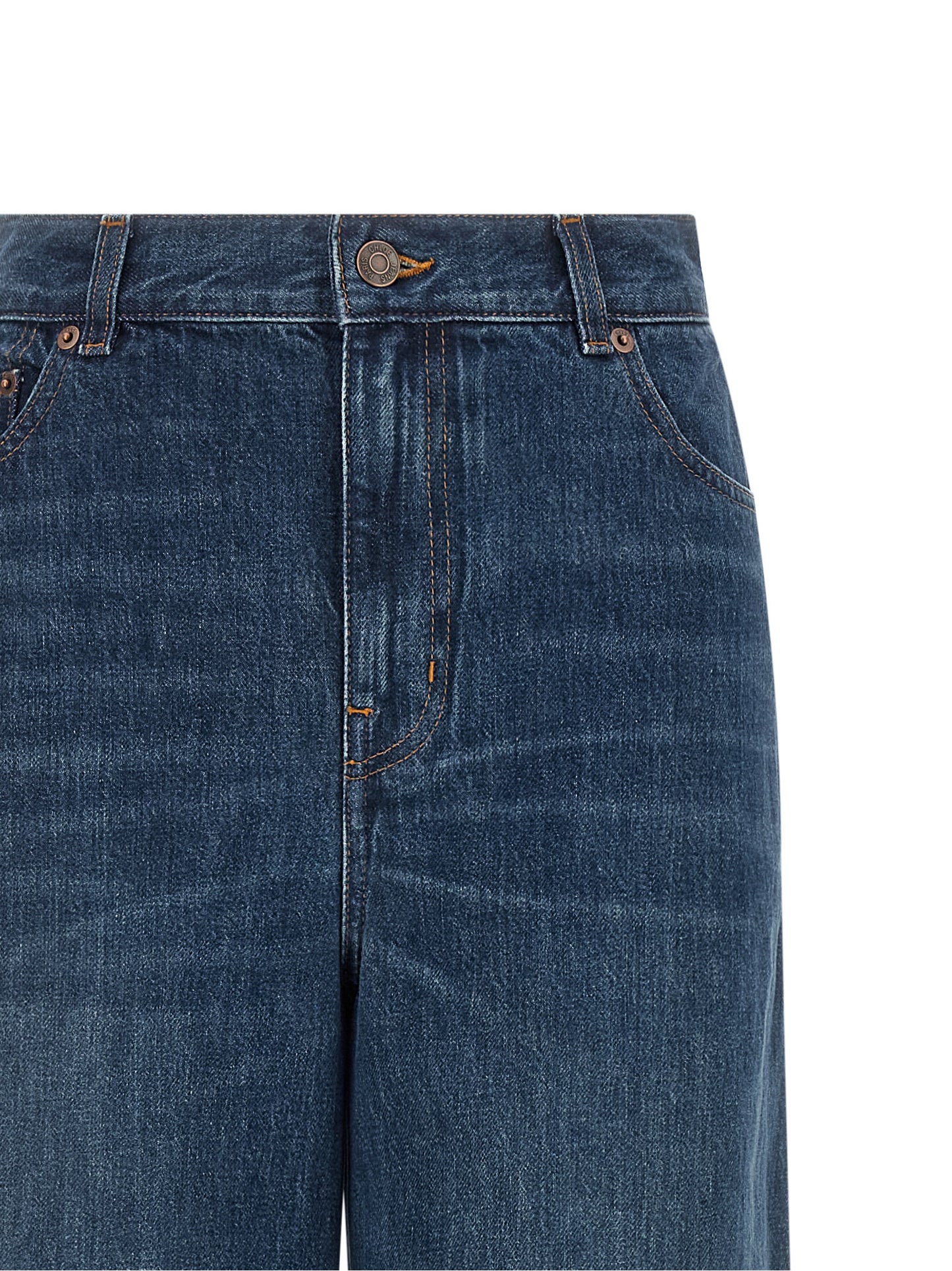 Blue Cotton Jeans Denim