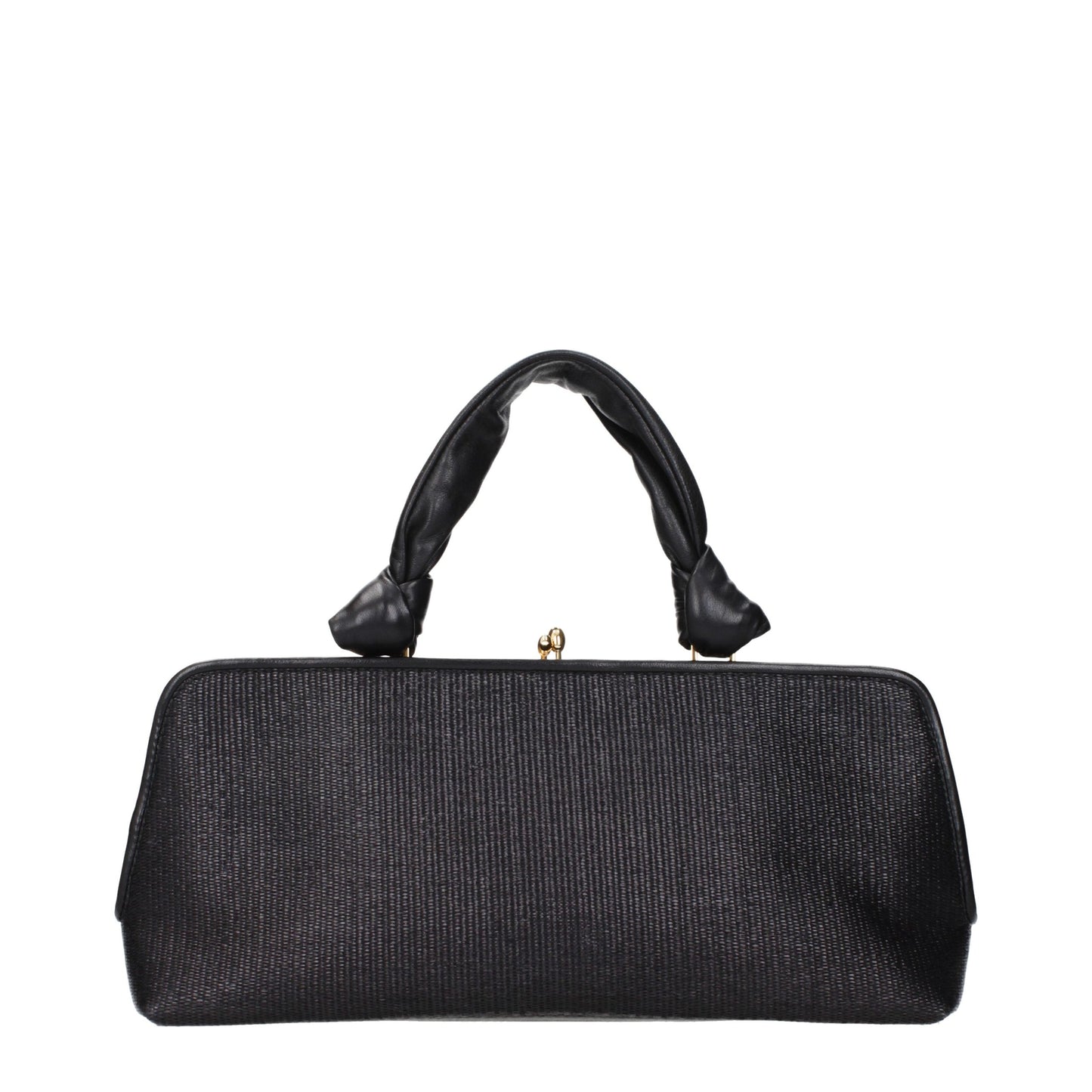 Black Raffia Handbag