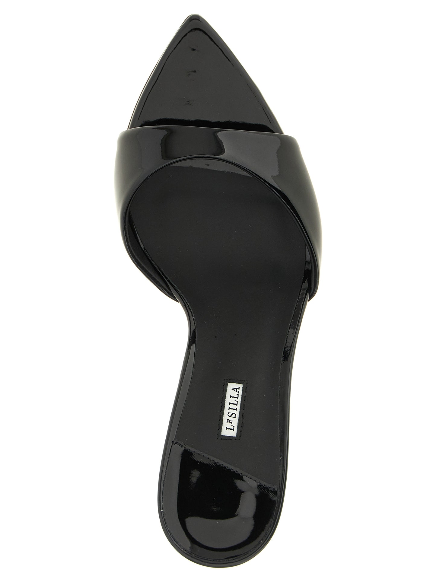 Black Polyethylene Stiletto Heel Sandals