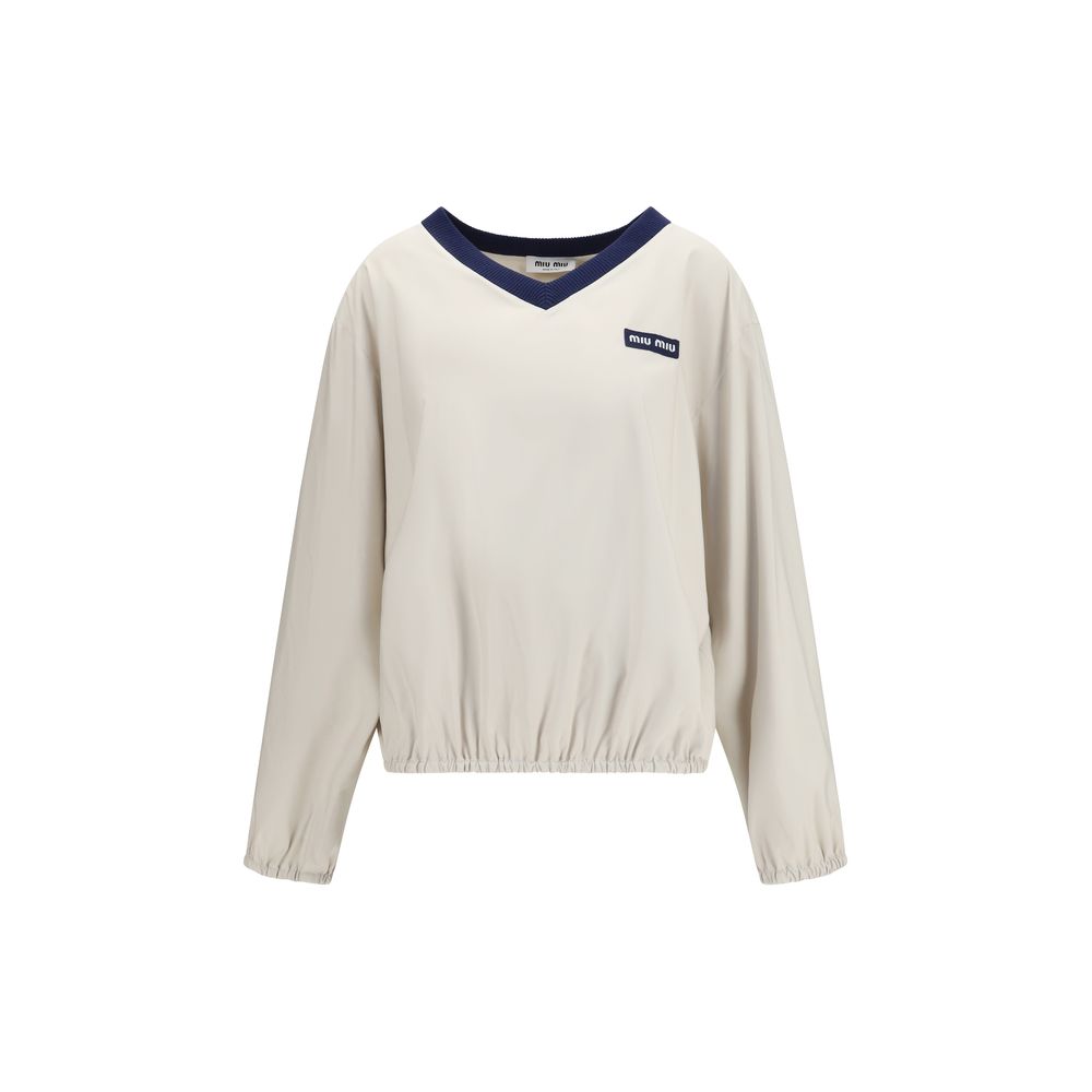 Beige Recycled Polyester Sweatshirt