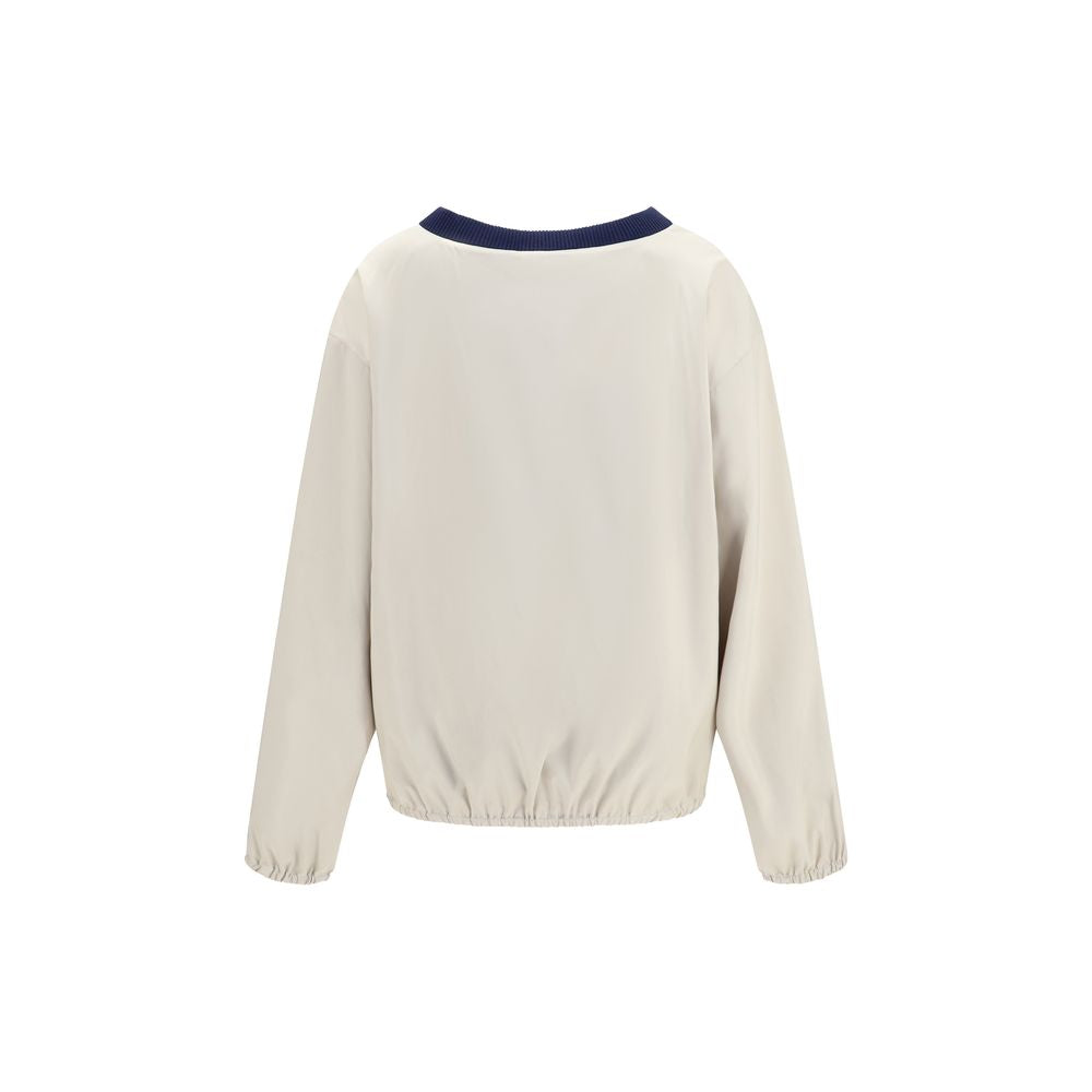 Beige Recycled Polyester Sweatshirt