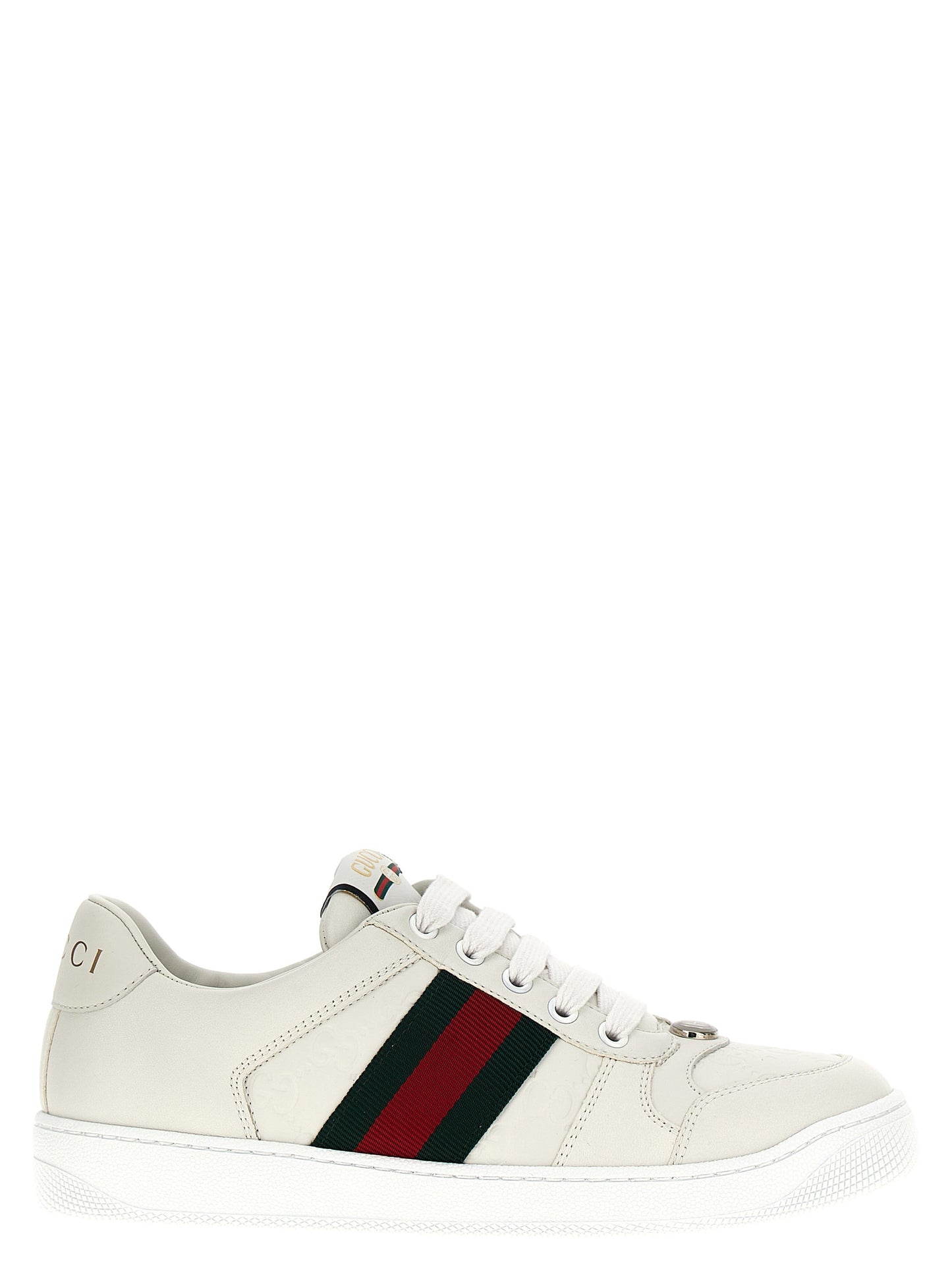 White Lamb Leather Low Top Sneakers