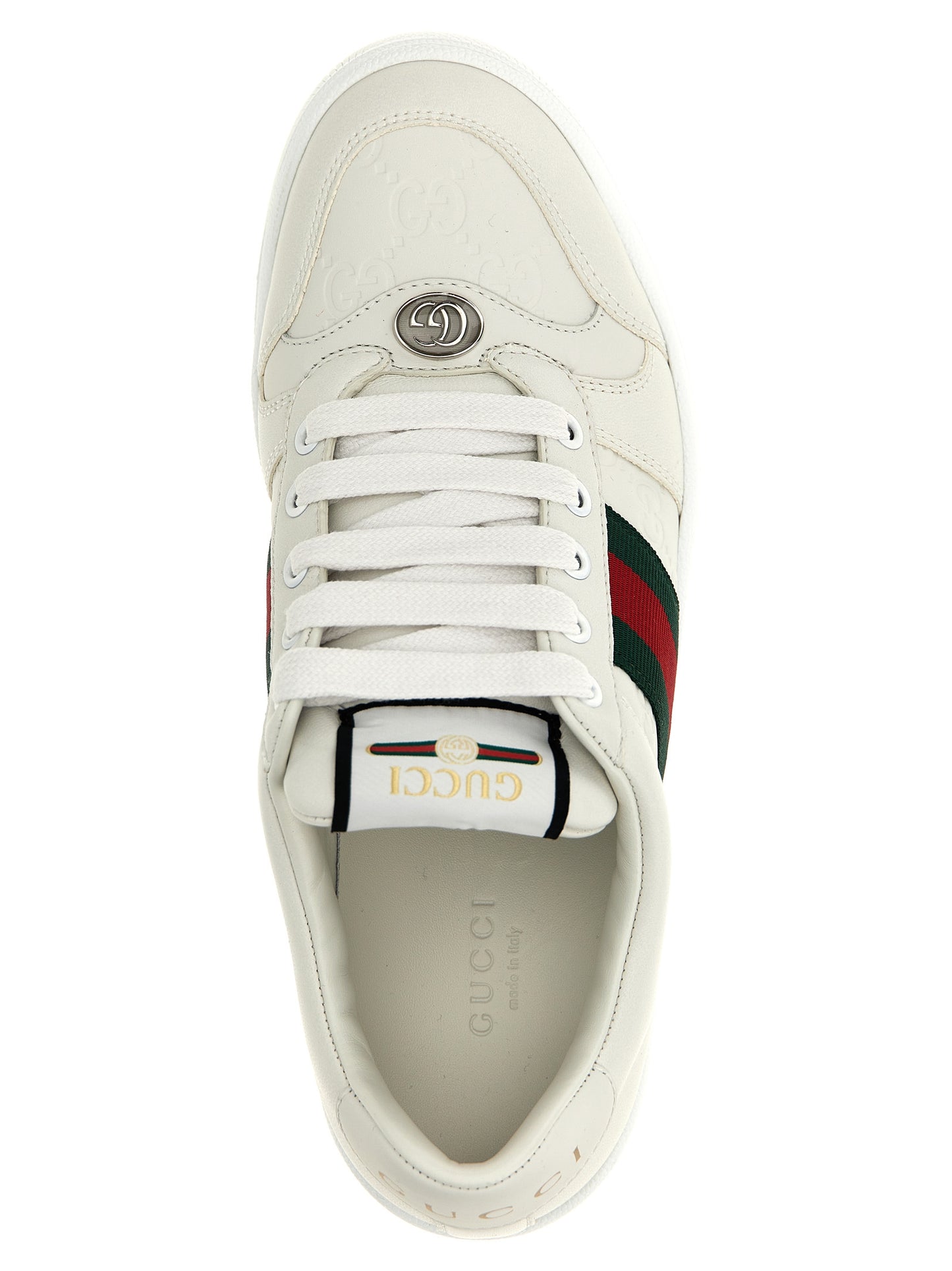 White Lamb Leather Low Top Sneakers