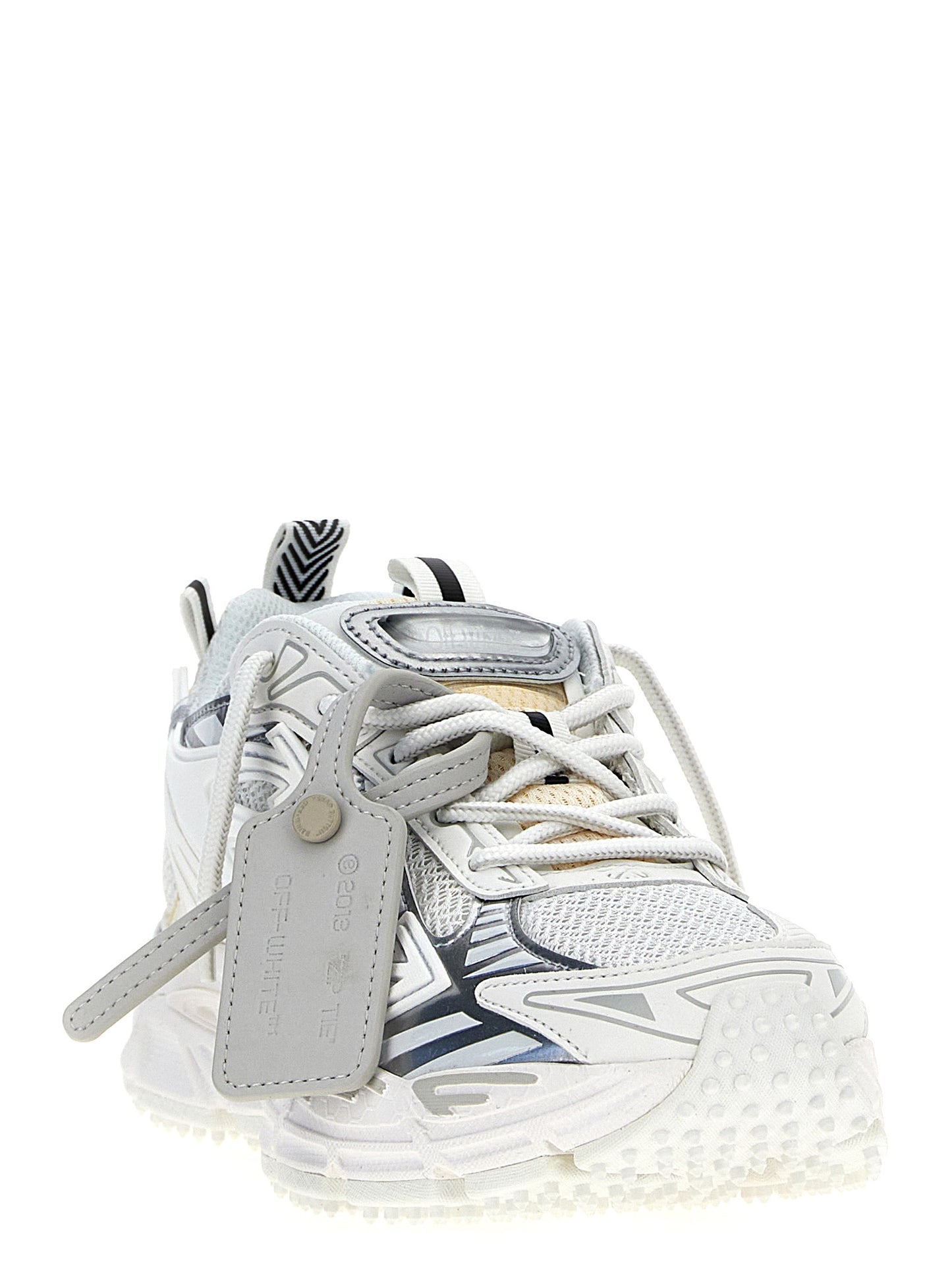 White Polyethylene Athletic Sneakers