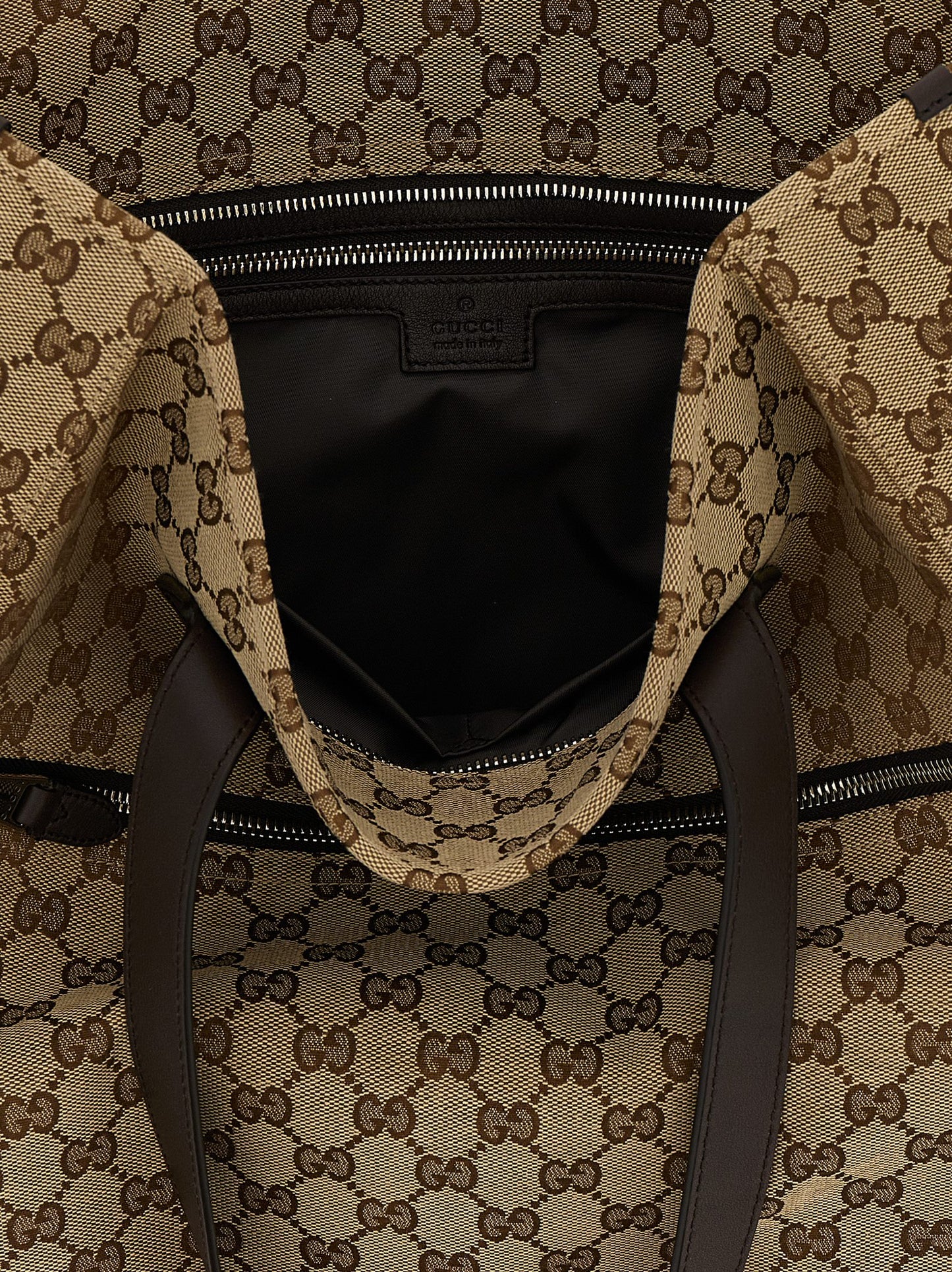 Brown Polyester Shoulder Bag