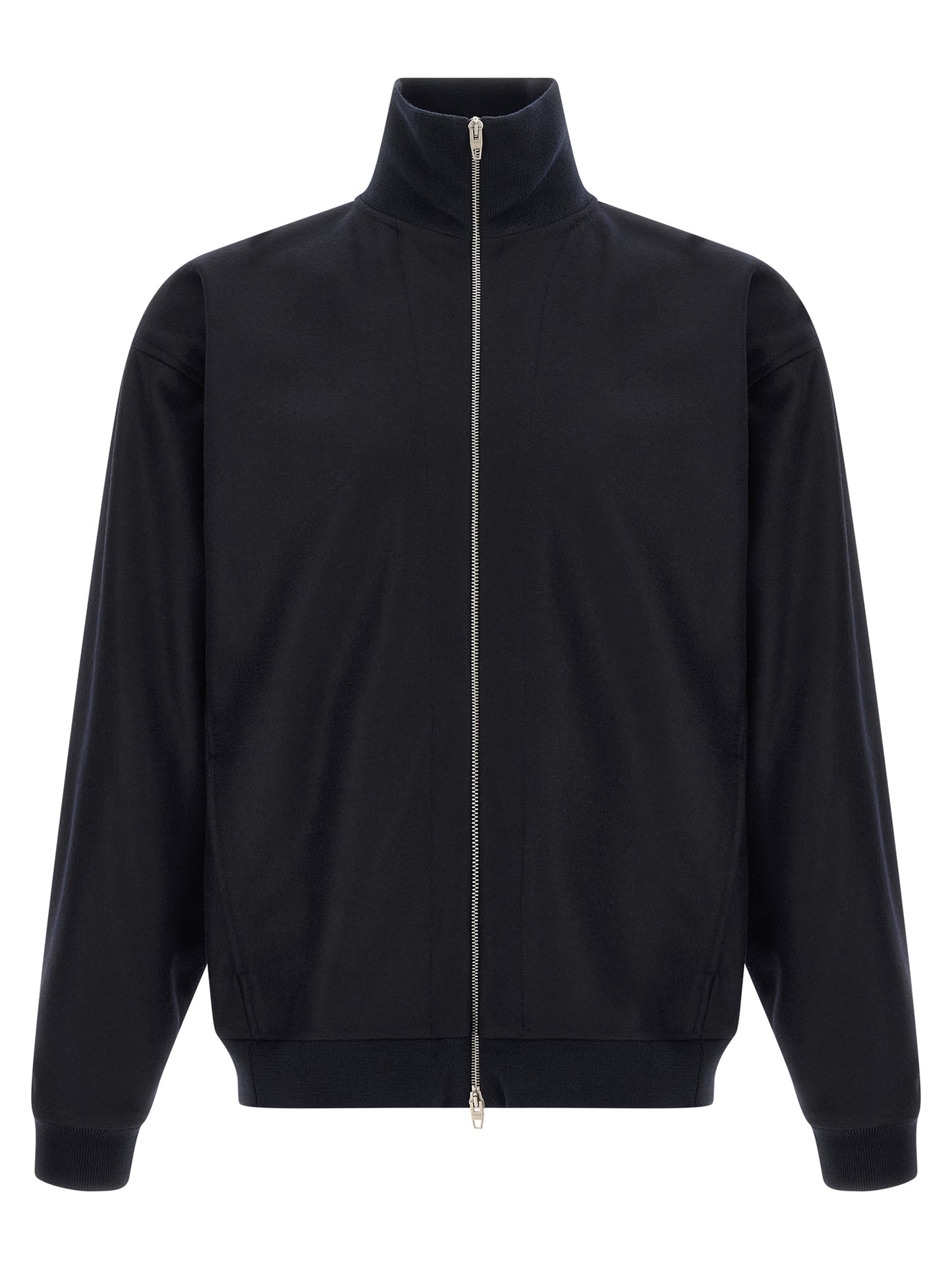 Blue Wool Full-Length Jacket
