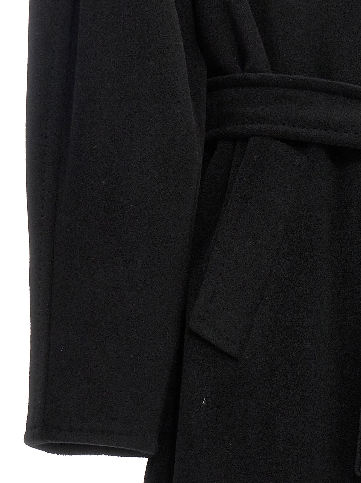 Black Virgin Wool Coat