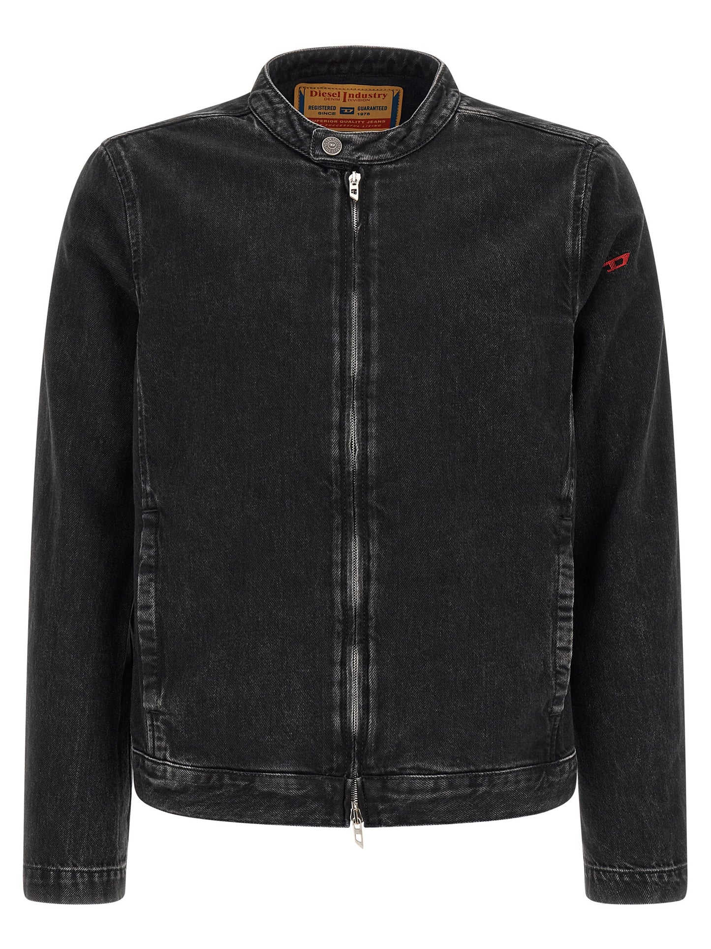 Black Cotton Denim Jacket