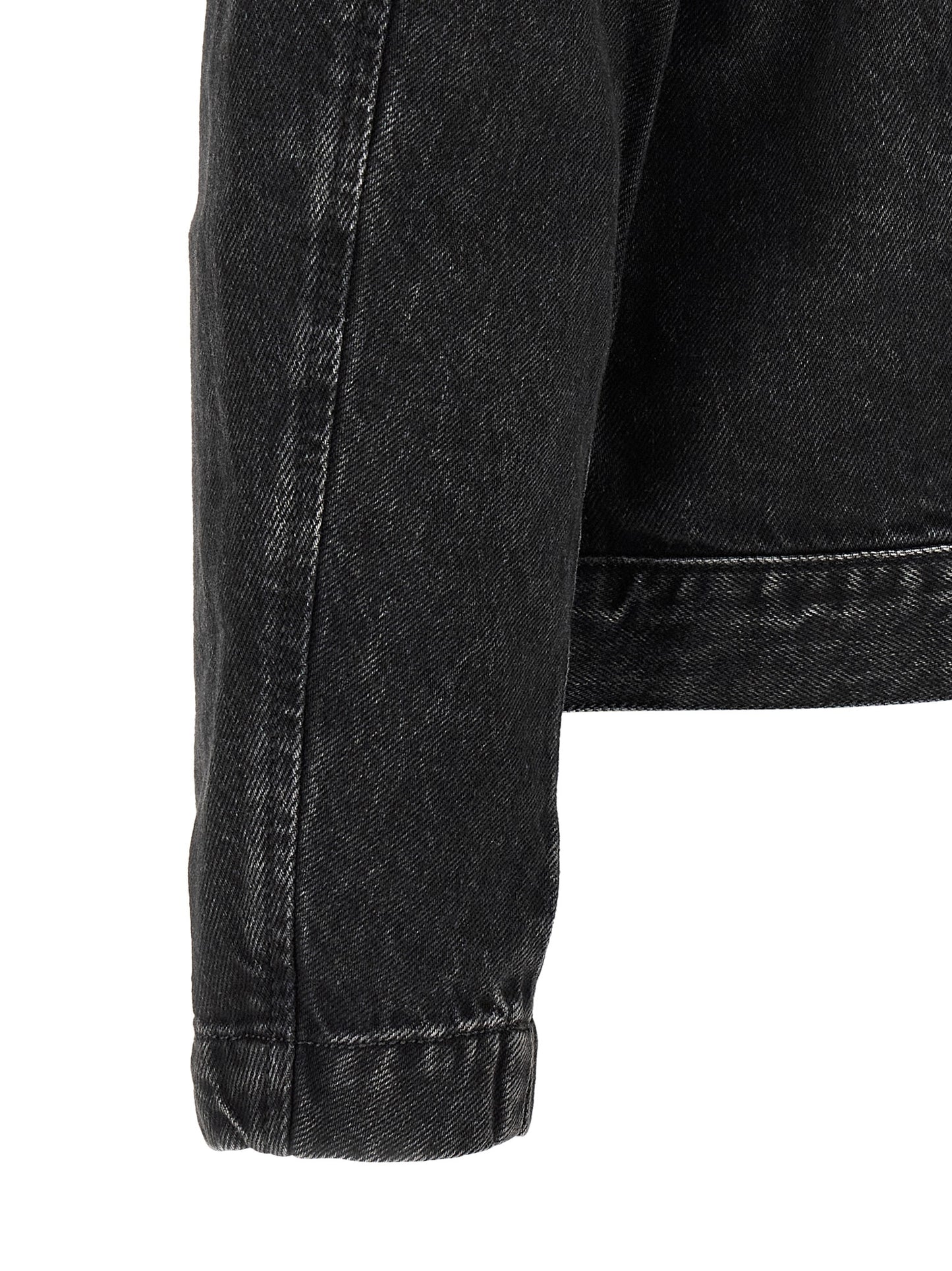 Black Cotton Denim Jacket