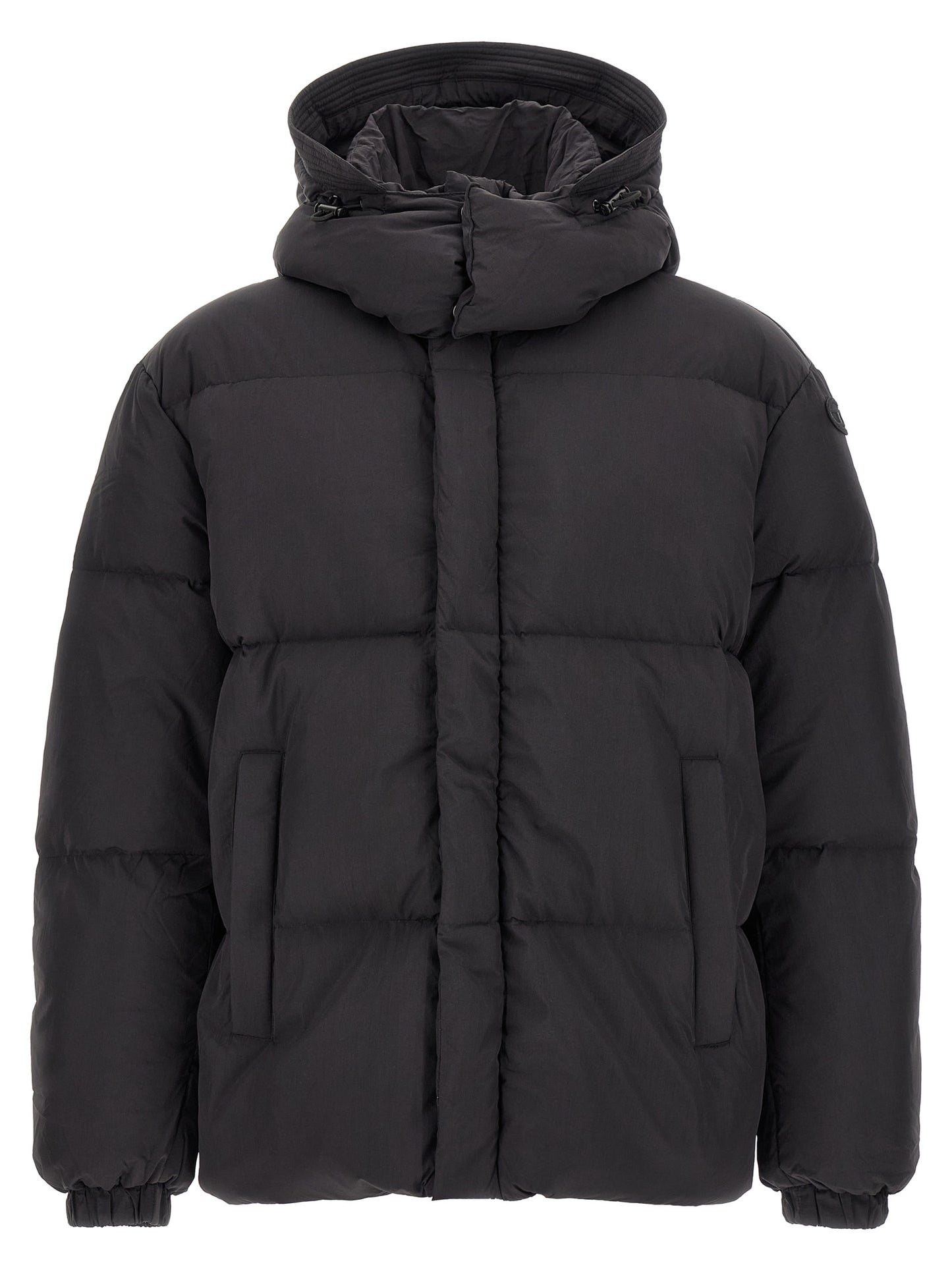 Black Polyamide Full-Length Jacket