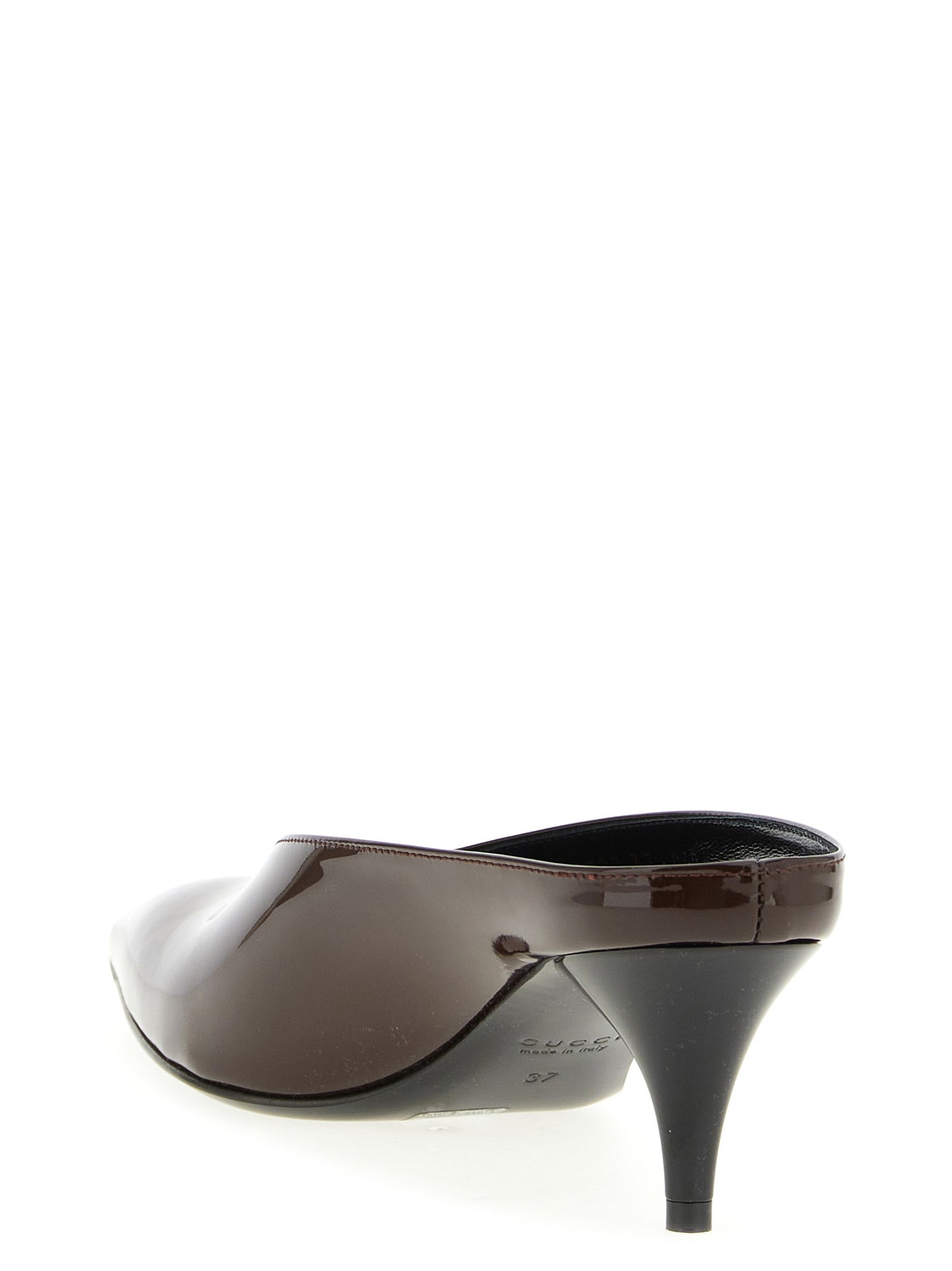 Bordeaux Calfskin Mid Heel Pumps
