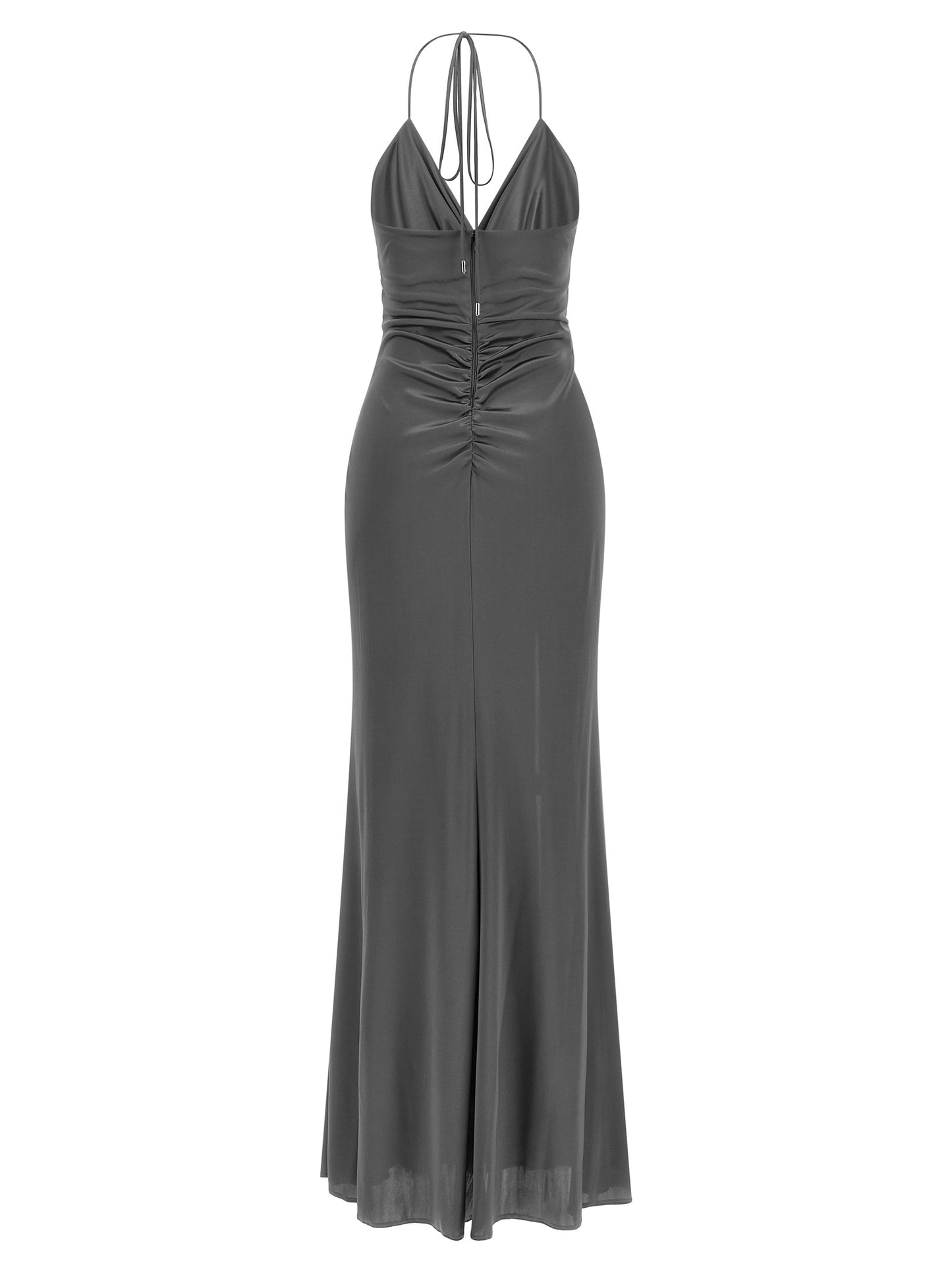 Gray Acetate Long Dress
