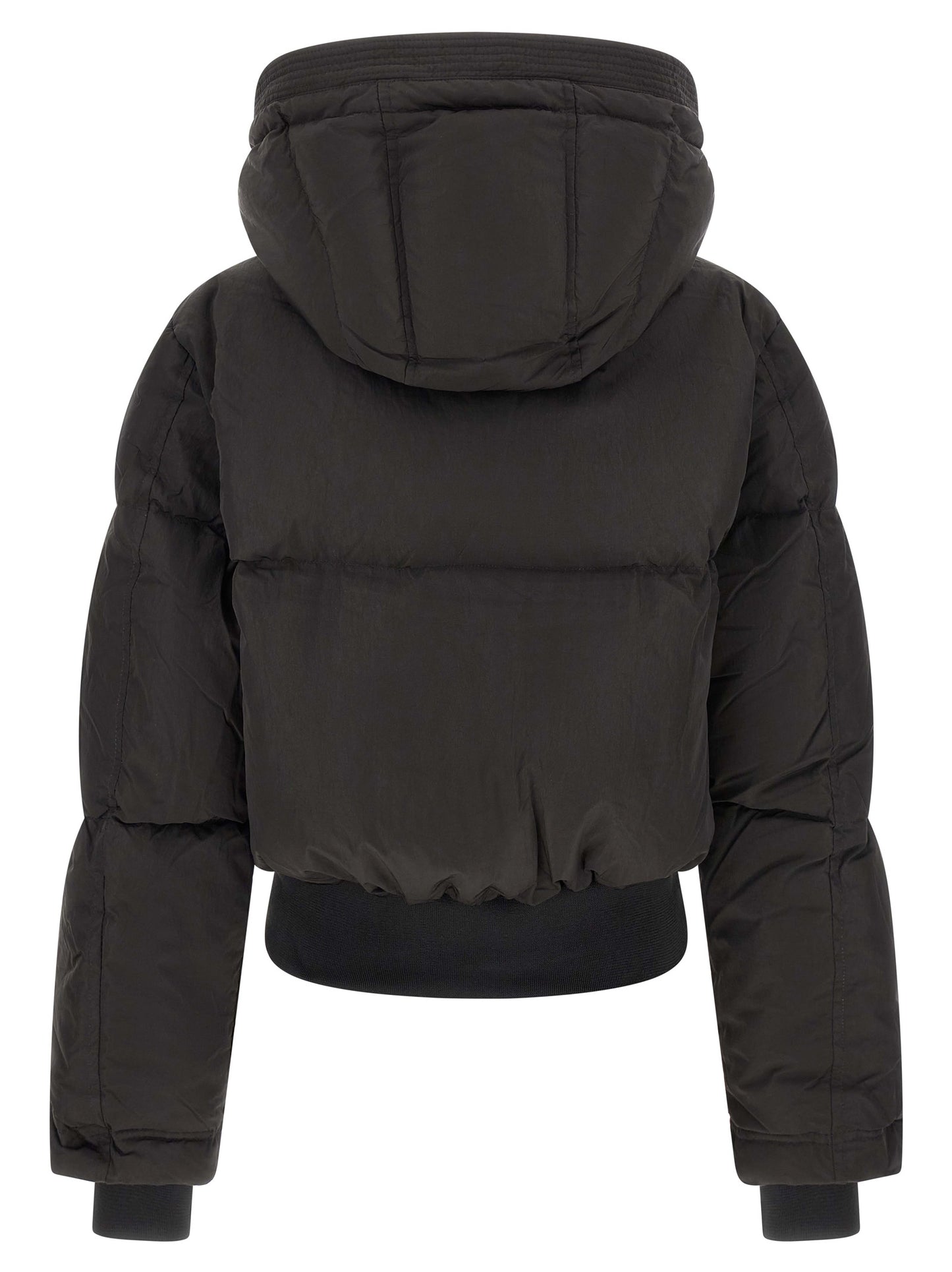 Black Polyamide Full-Length Jacket