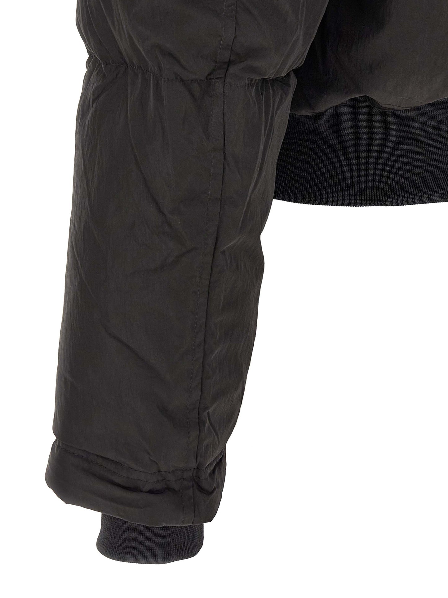 Black Polyamide Full-Length Jacket