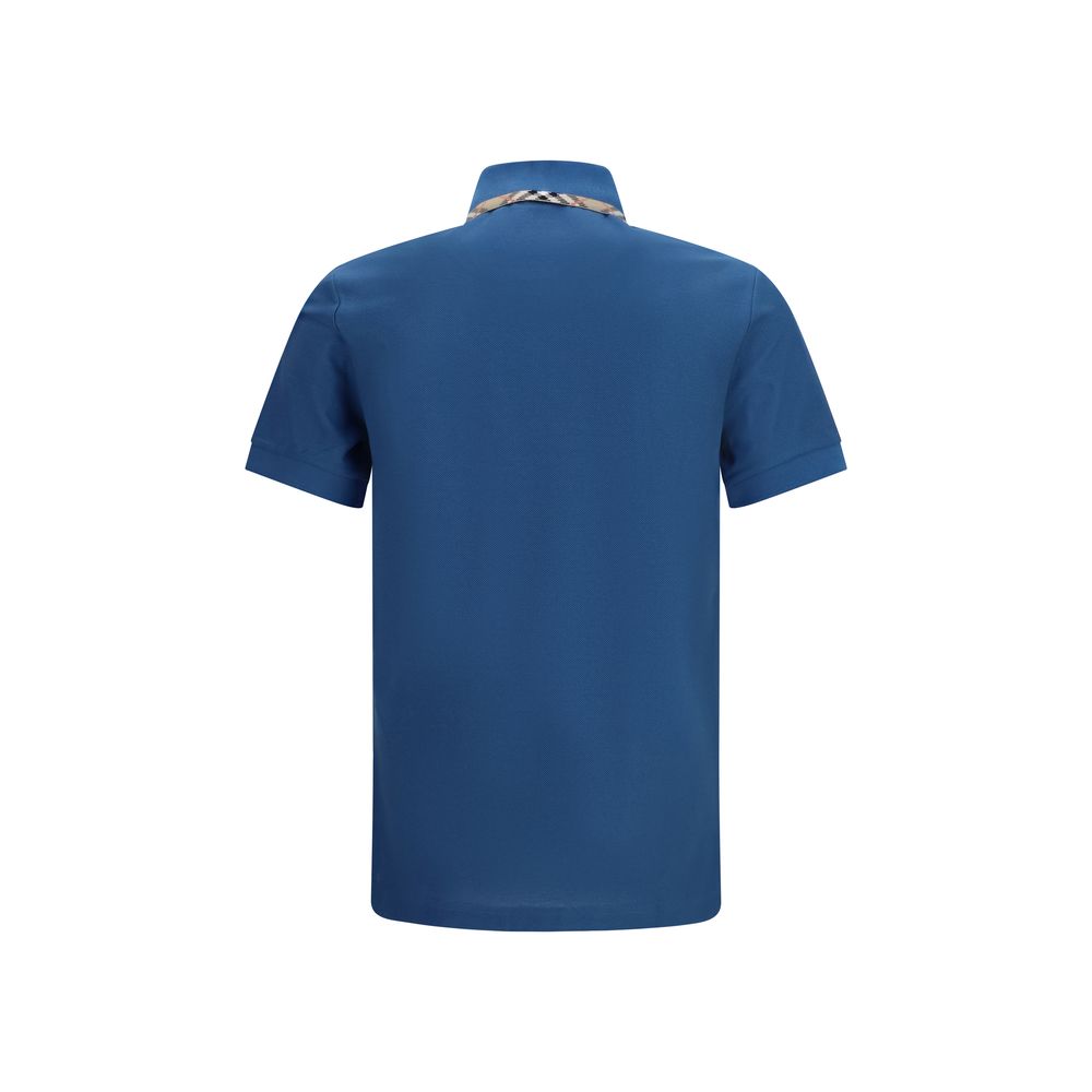 Blue Cotton Polo Shirt