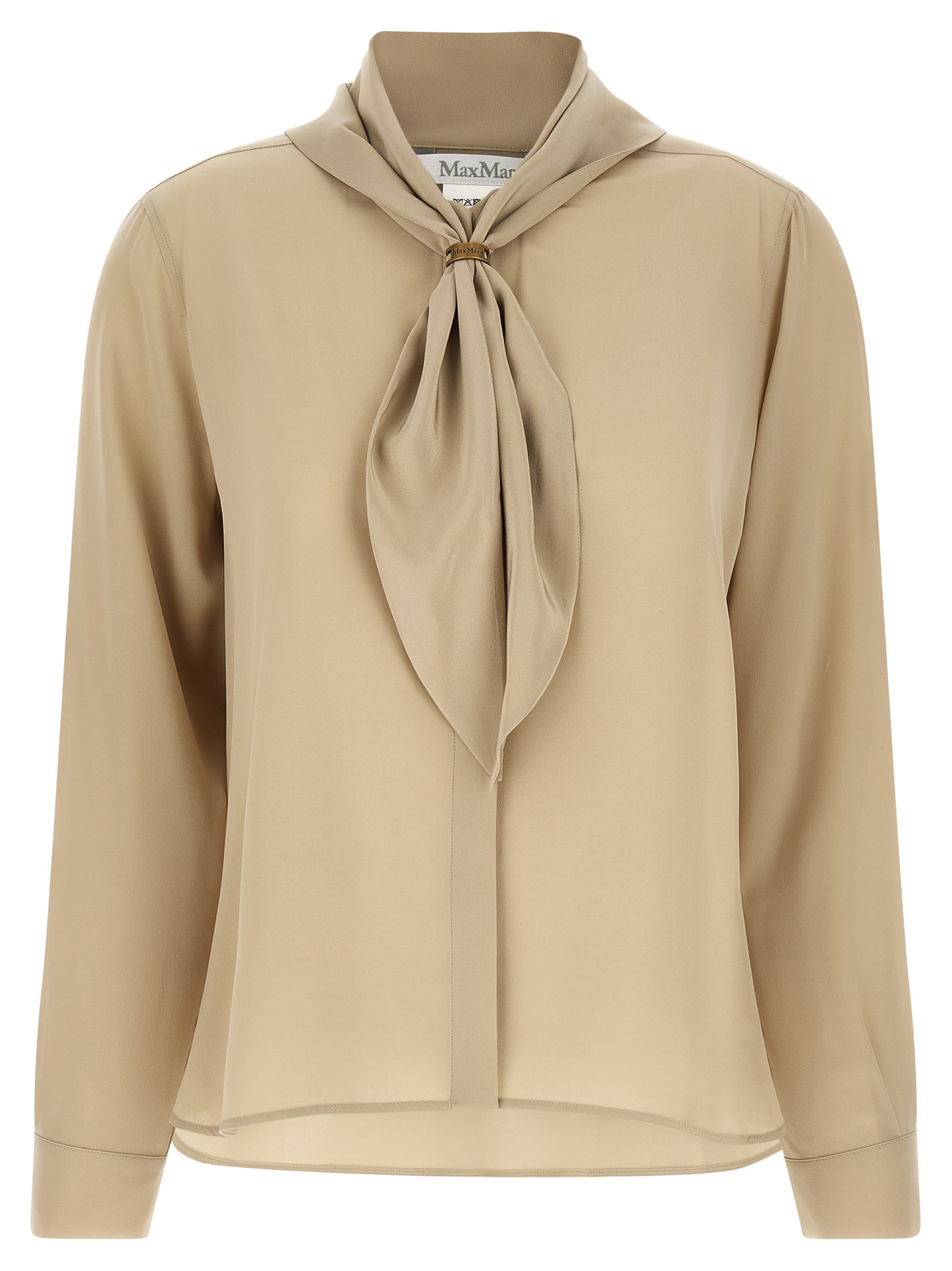 Beige Silk Blouse