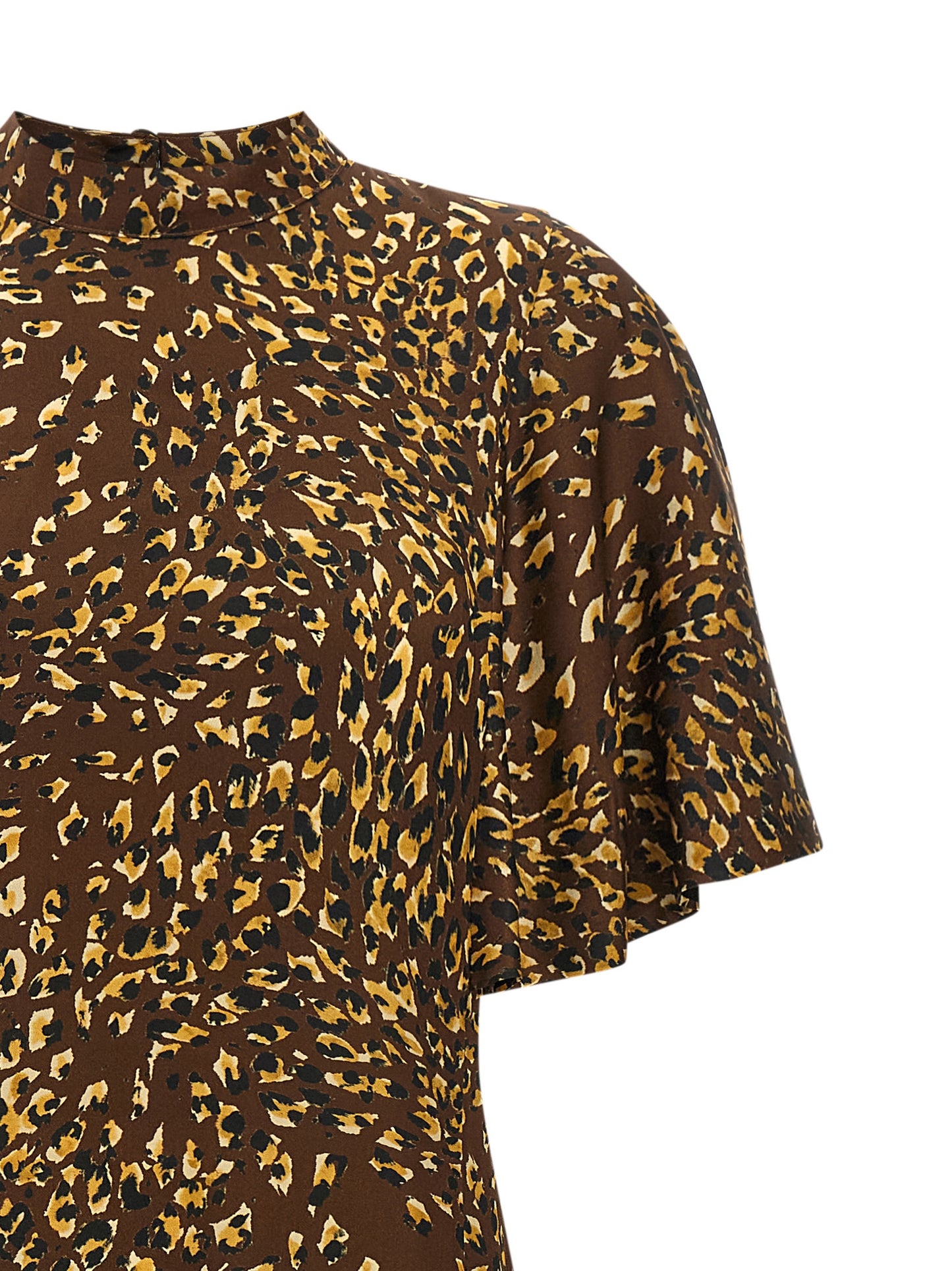 Brown Viscose Long Dress