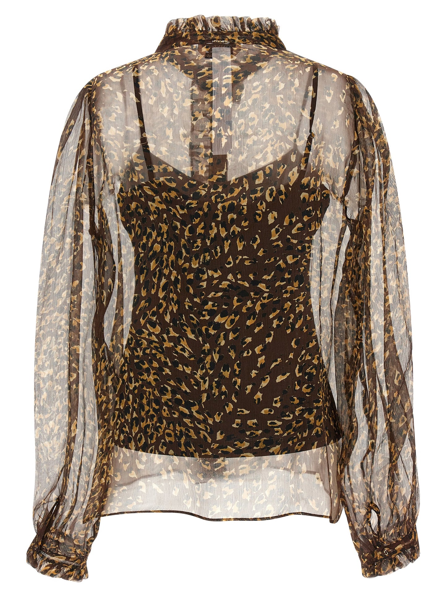 Brown Polyester Blouse