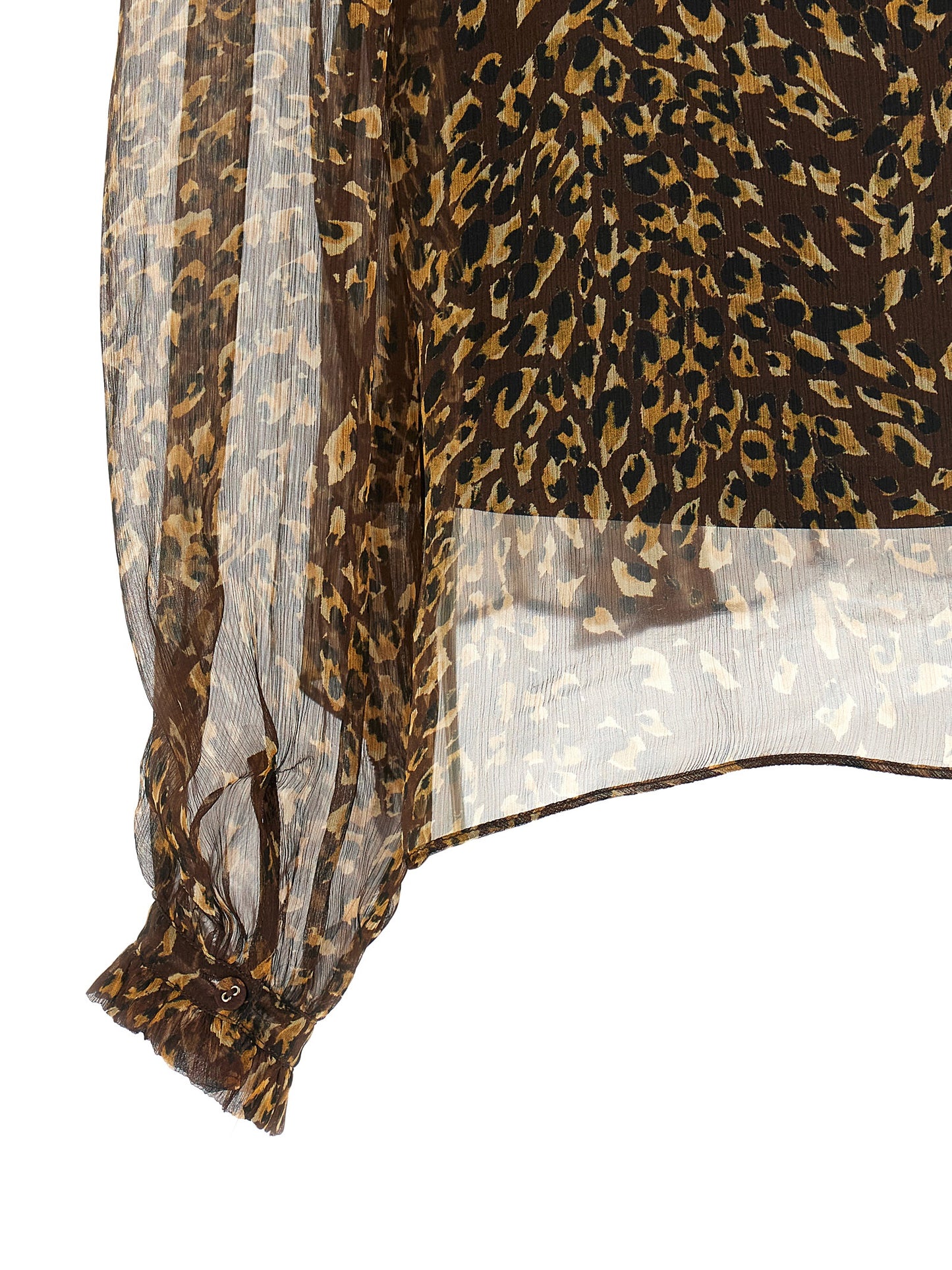 Brown Polyester Blouse