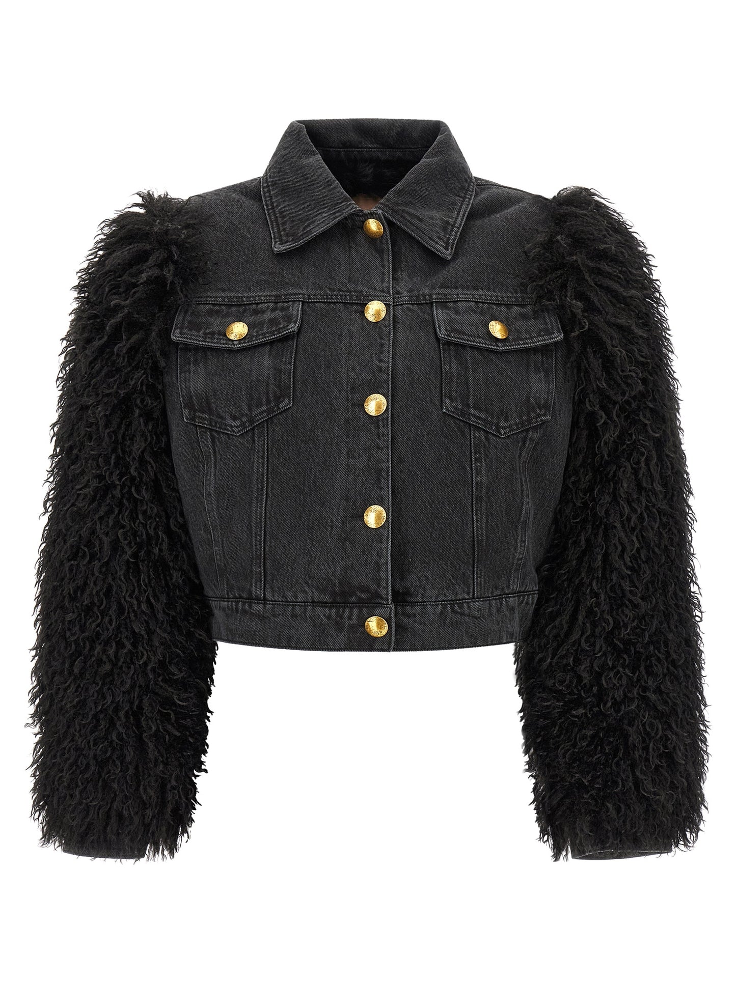 Black Cotton Denim Jacket