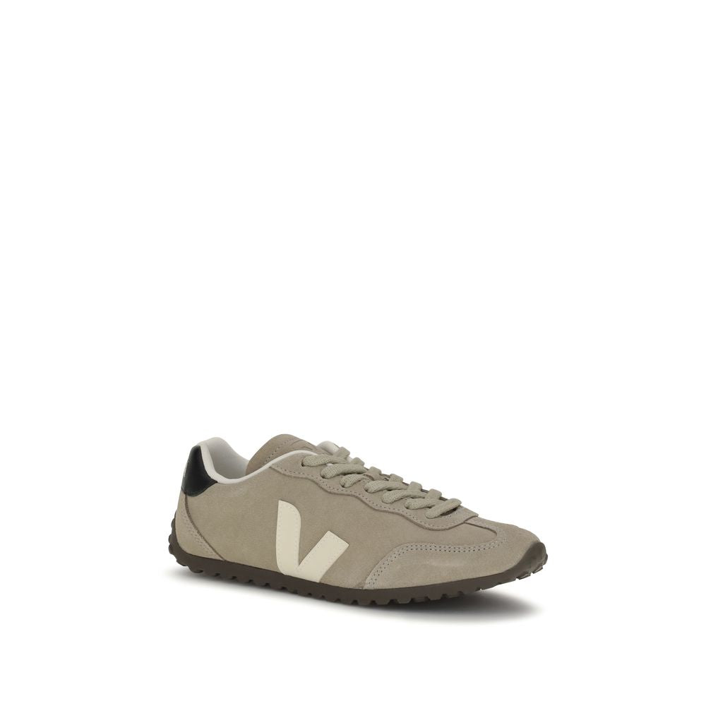 Beige Suede Leather Low Top Sneakers