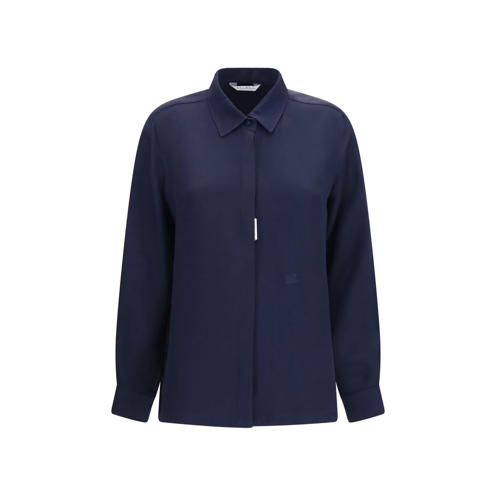 Blue Silk Shirt