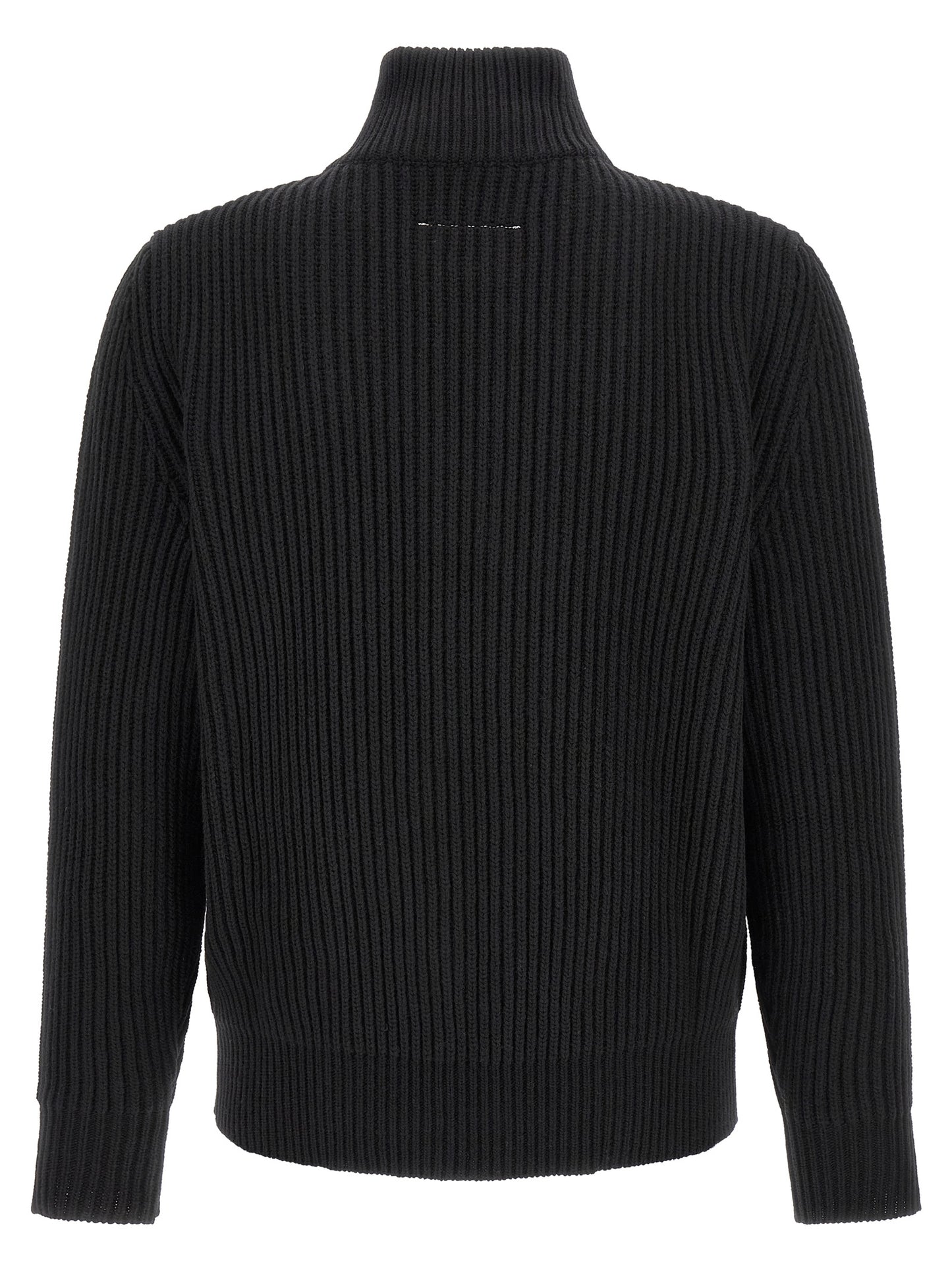 Black Wool Full-Length Jacket
