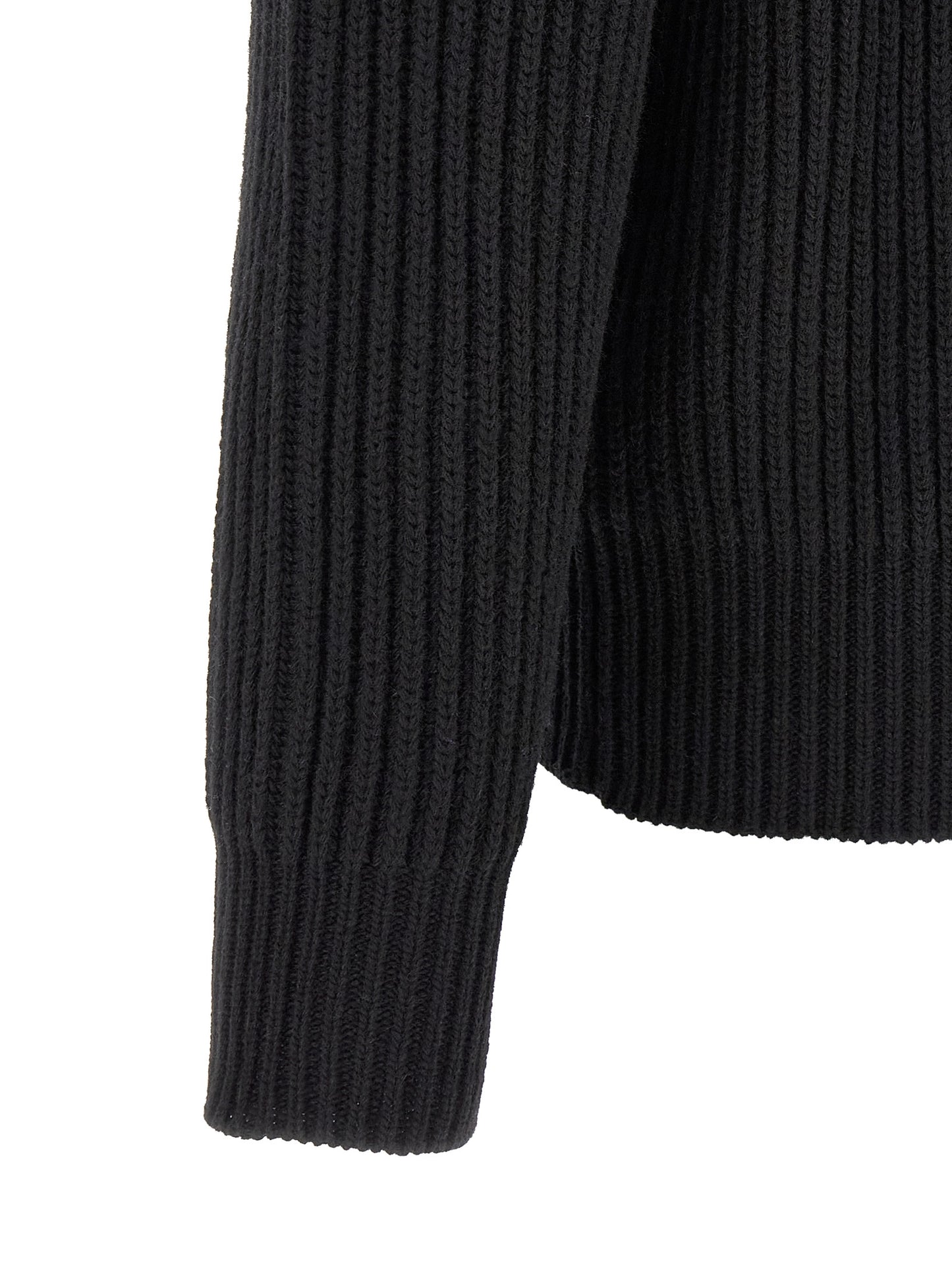 Black Wool Full-Length Jacket