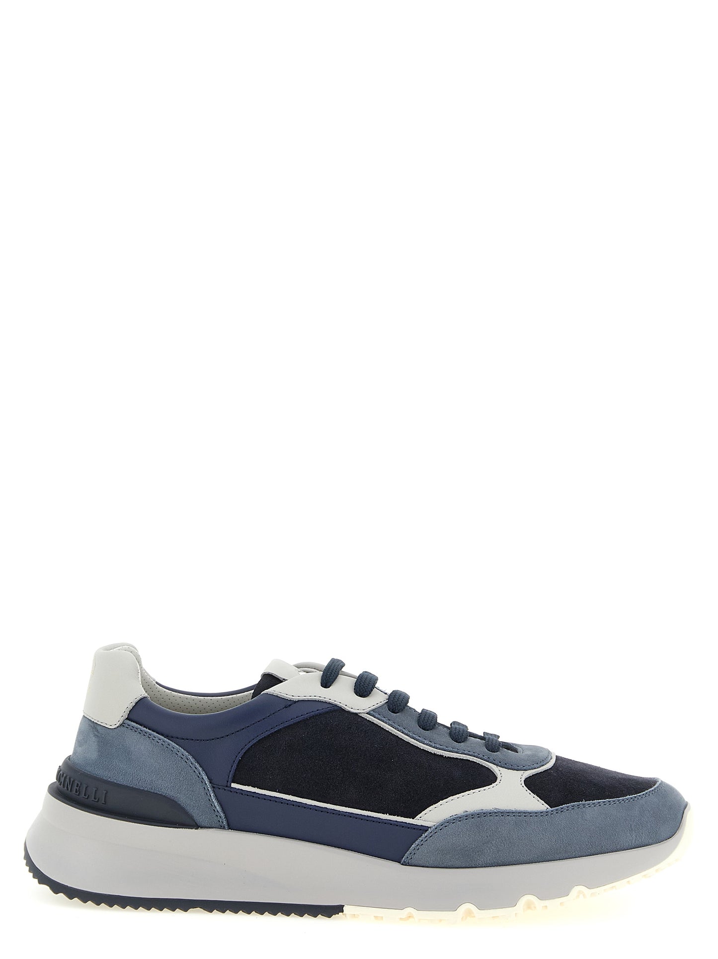 Blue Calfskin Athletic Sneakers